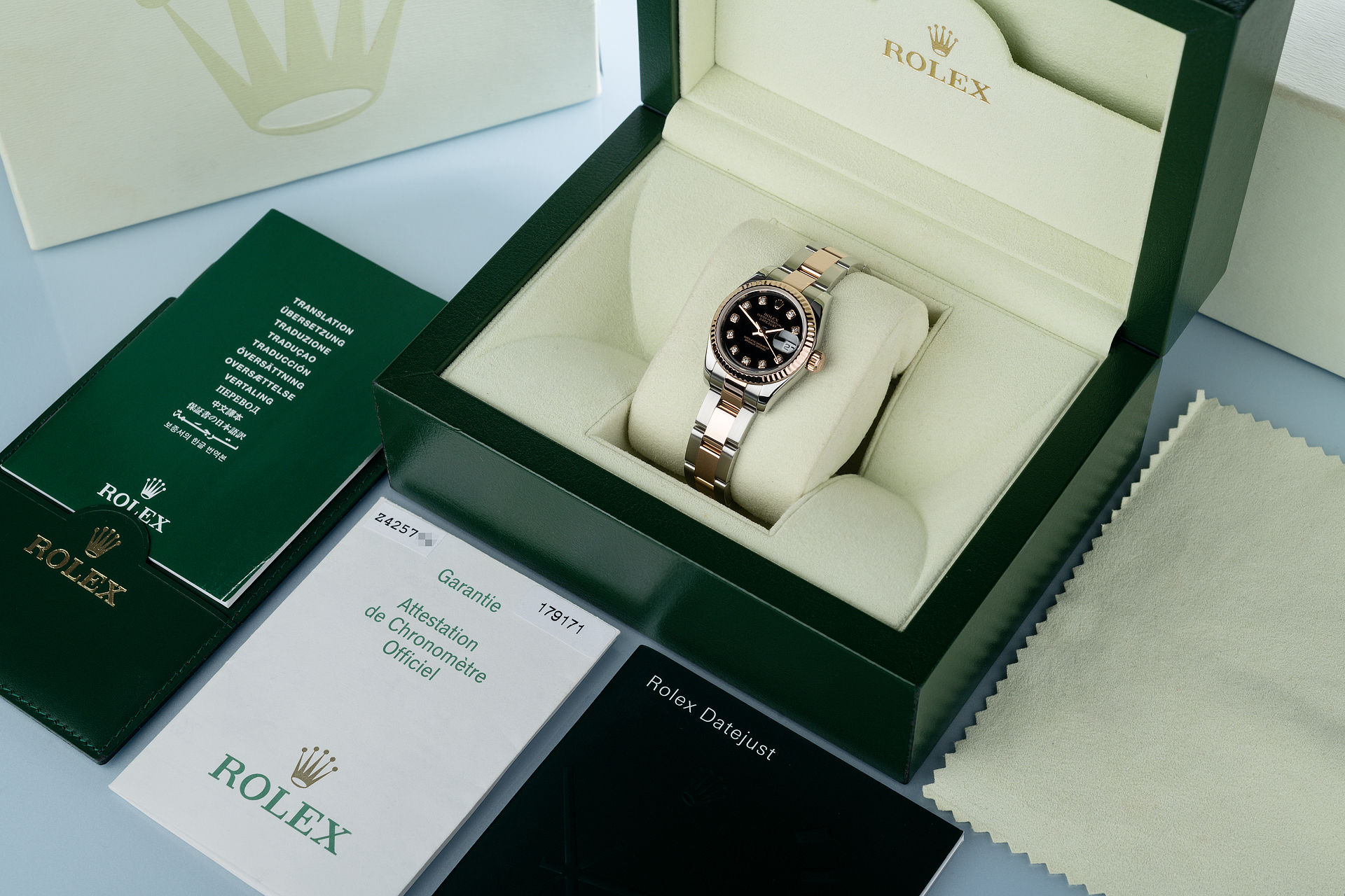 Everose and Steel with Diamonds | ref 179171 | Rolex Datejust