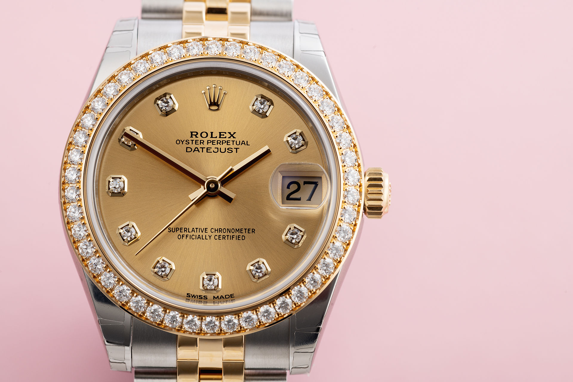 ref 178383 | 'Full Diamond Bezel' | Rolex Datejust