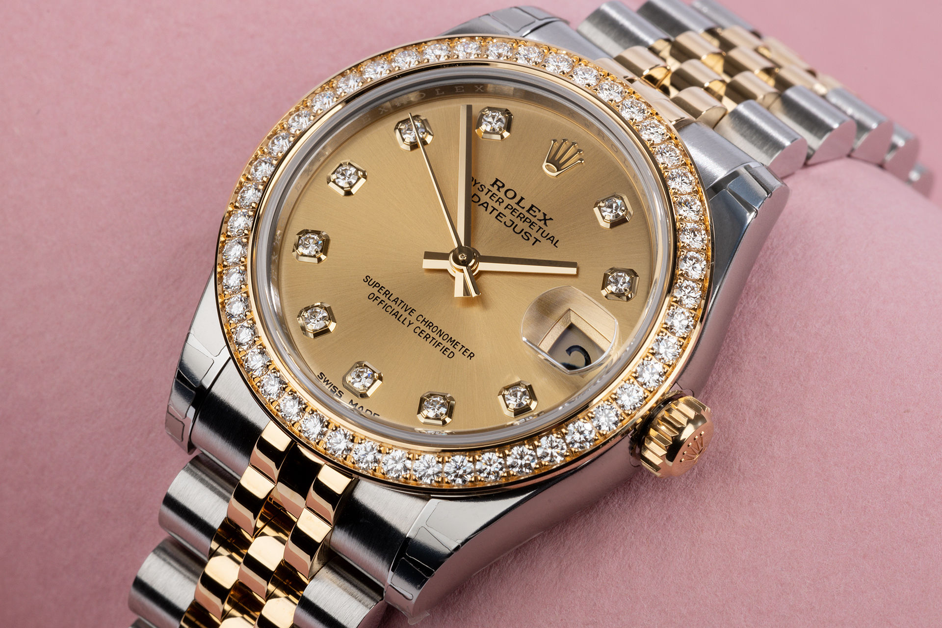 ref 178383 | 'Full Diamond Bezel' | Rolex Datejust