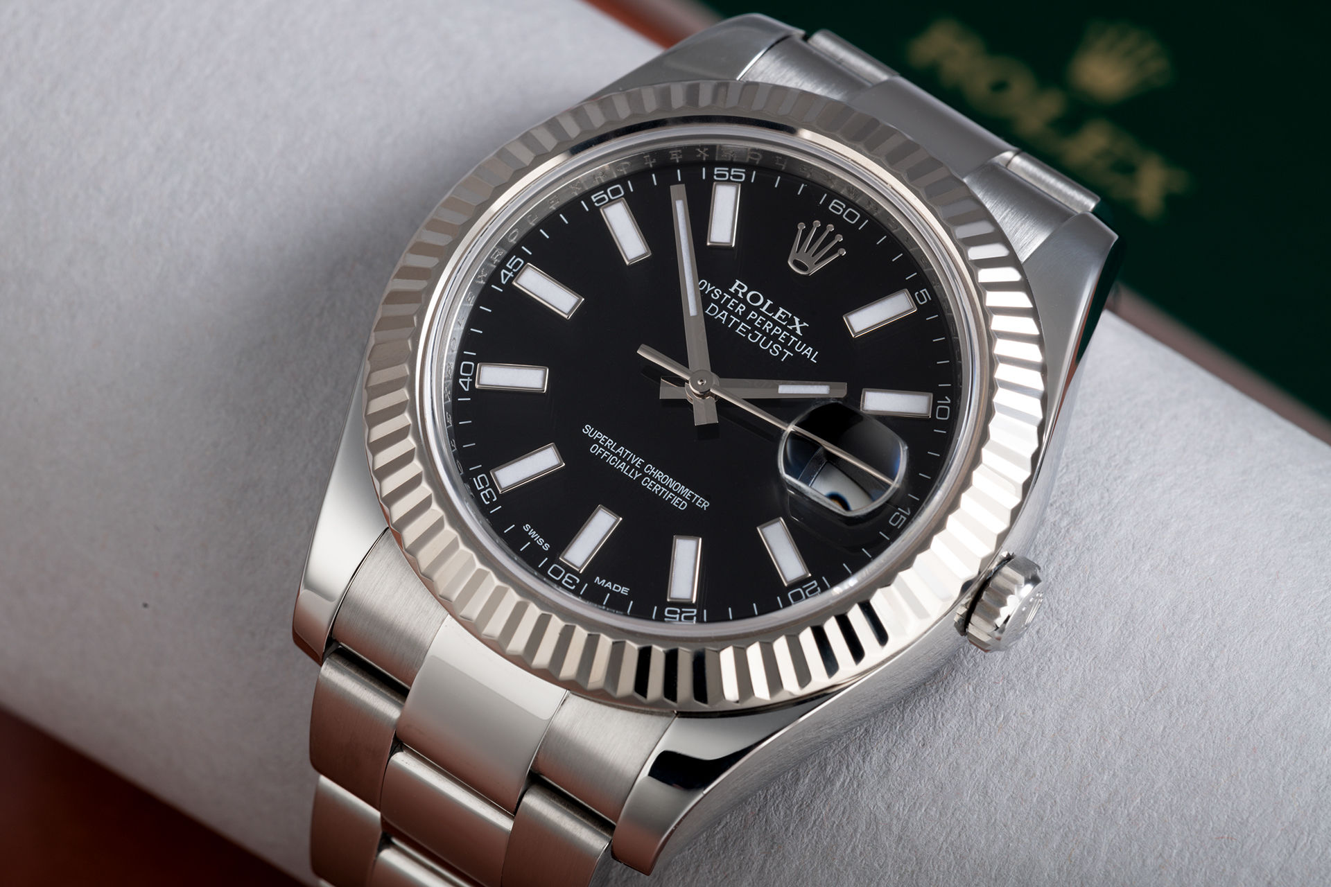 ref 116334 | White Gold Bezel 'Full Set' | Rolex Datejust II