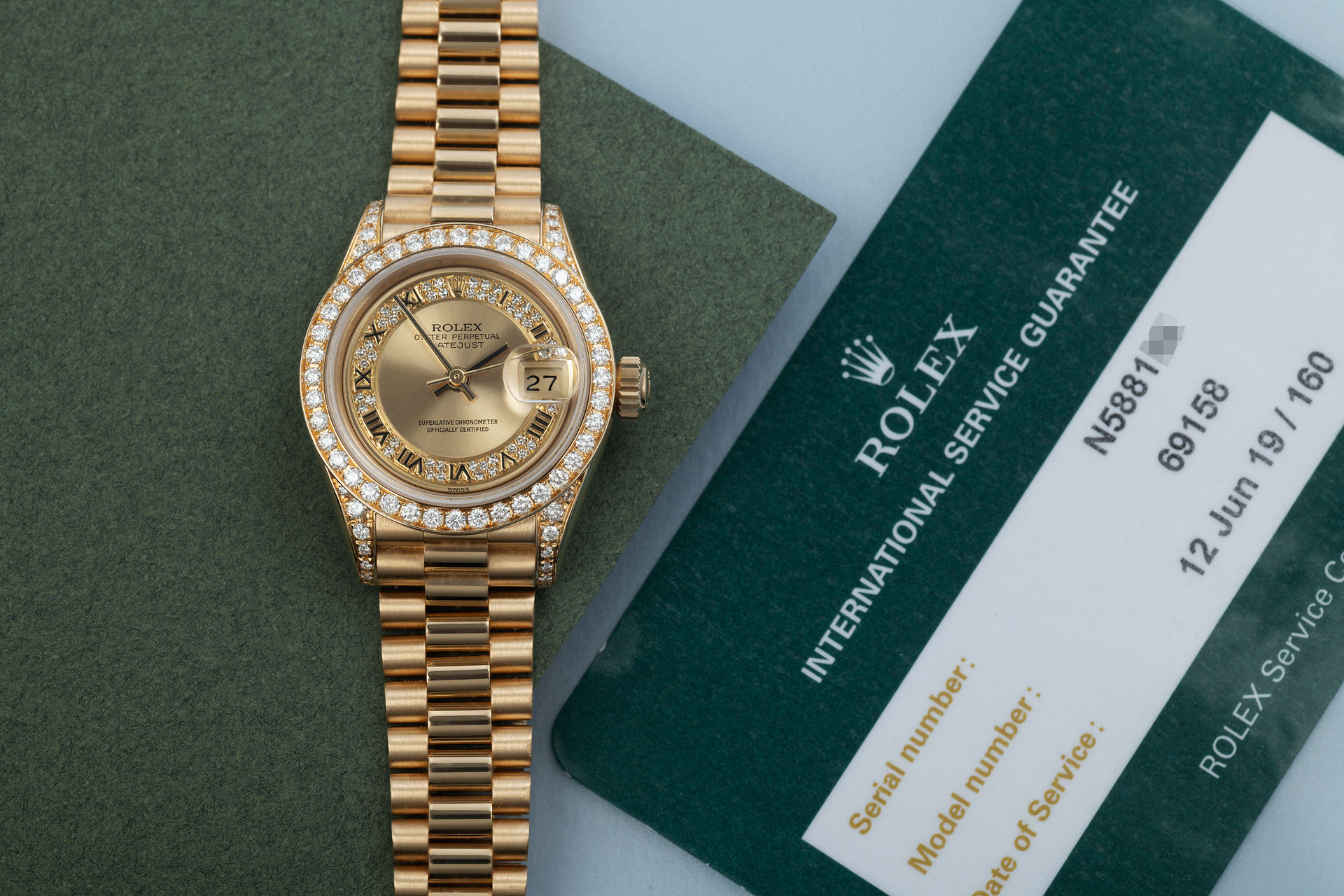 ref 69158 | Rolex Warranty 'Diamond Bezel' | Rolex Datejust