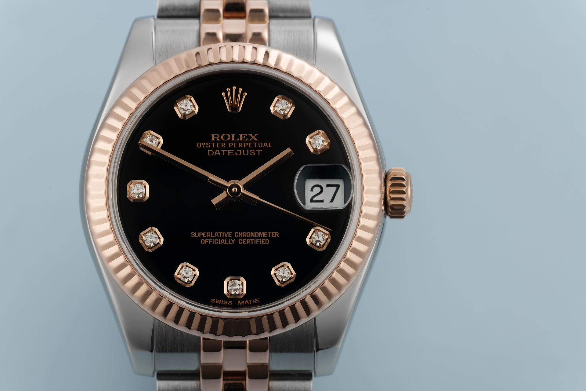 ref 178271 | Rose Gold & Steel 'Diamond Dial' | Rolex Datejust