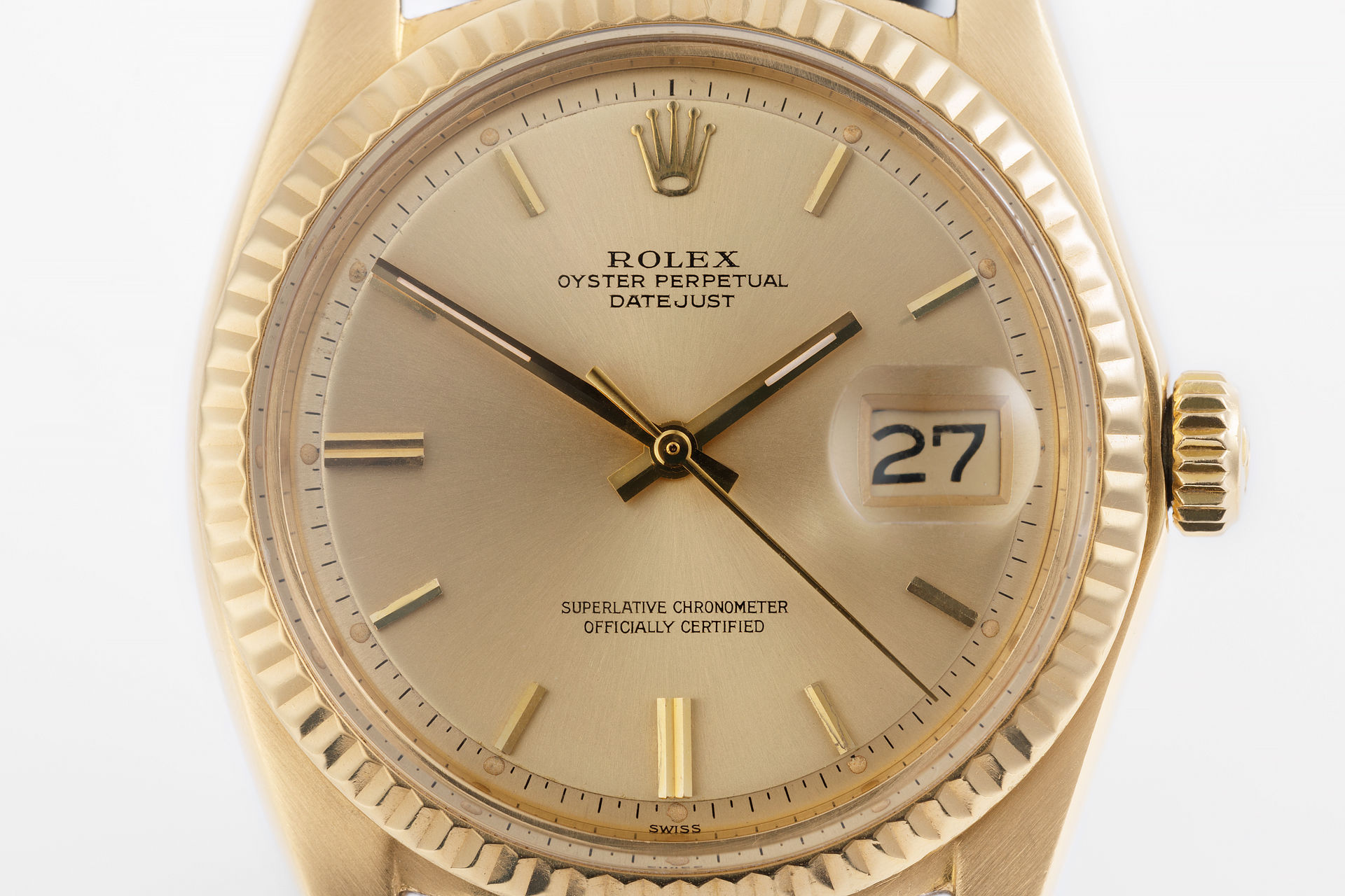 ref 1601 | 18ct Yellow Gold 'Pie Pan' | Rolex Datejust