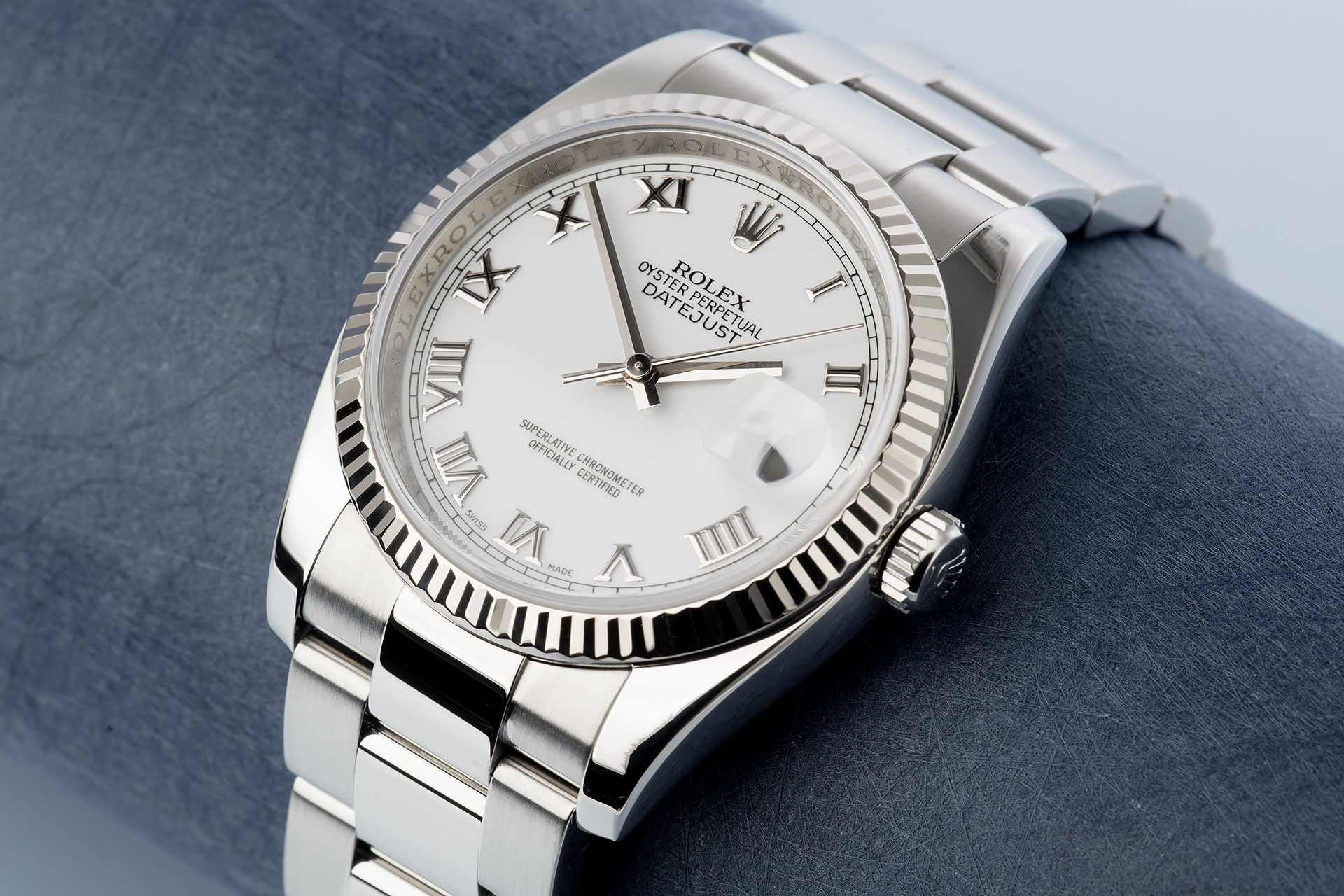 Rolex Datejust Watches | ref 116234 | White Gold Bezel 'Box & Papers