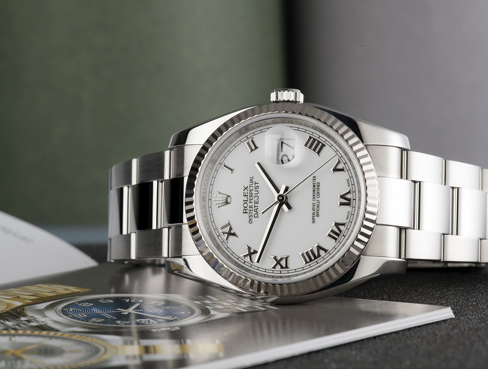 ref 116234 | White Gold Bezel 'Box & Papers' | Rolex Datejust