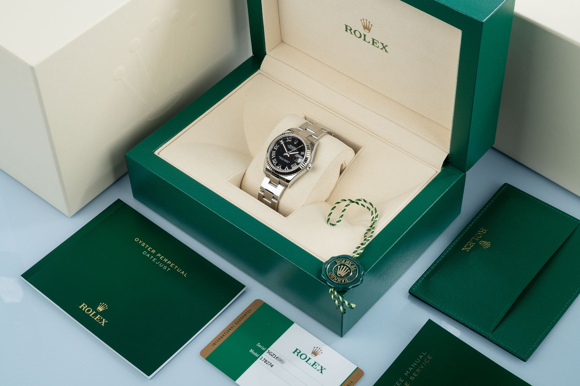 ref 178274 | White Gold Bezel 'Full Set' | Rolex Datejust