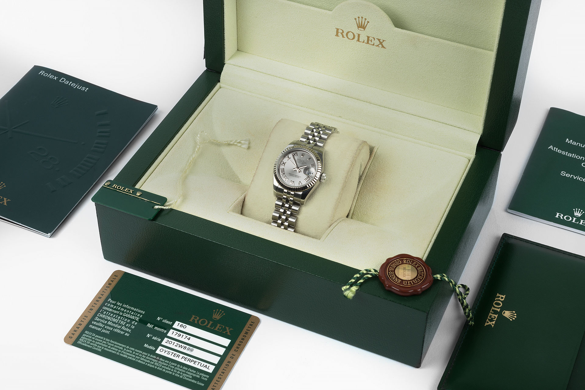 ref 179174 | 'White Gold Bezel' Full Set | Rolex Datejust