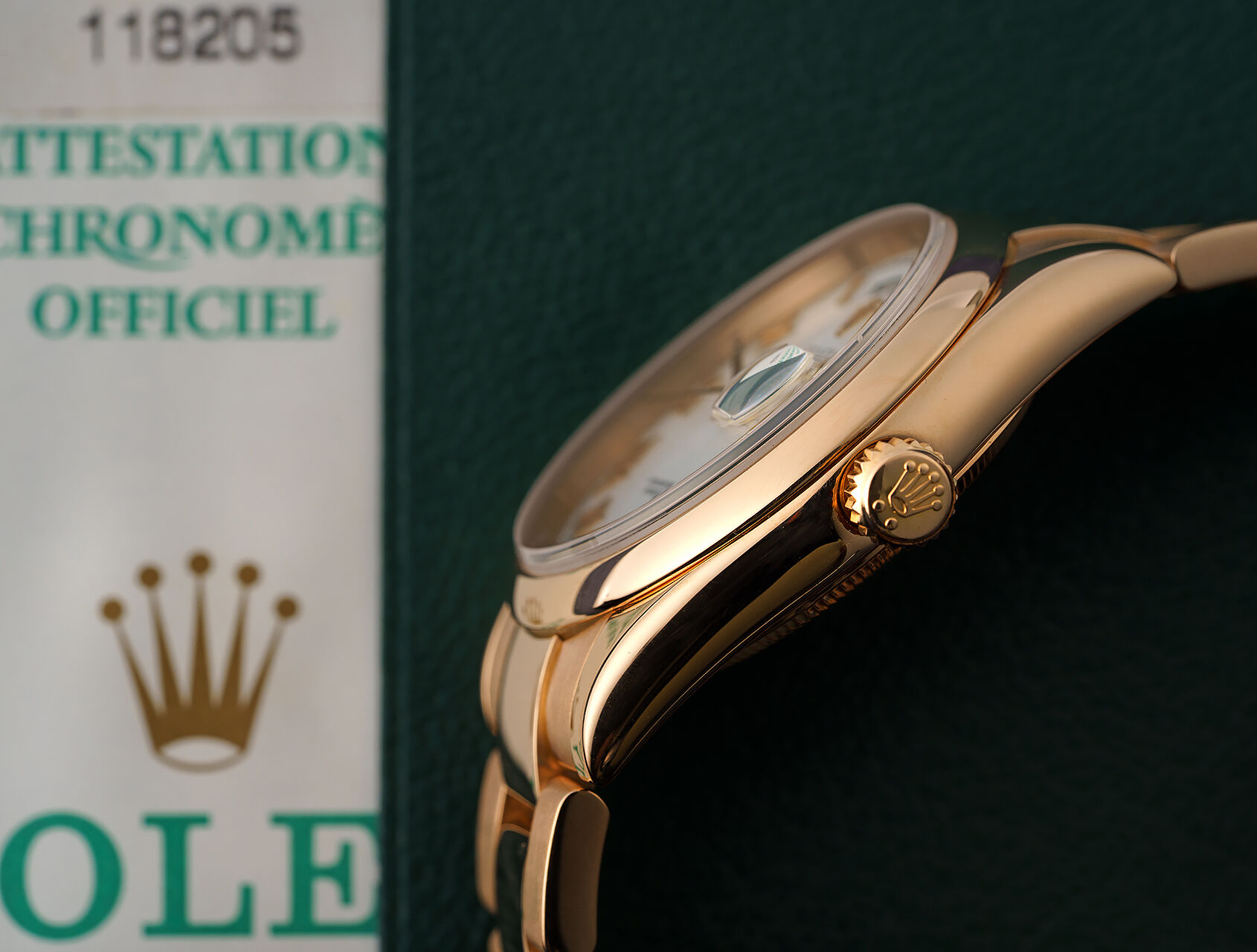 ref 118205 | 118205 - 18ct Rose Gold | Rolex Day-Date