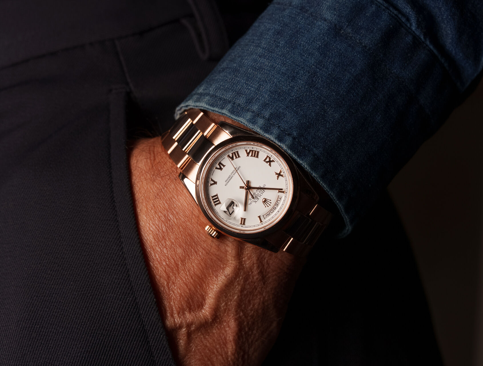 ref 118205 | 118205 - 18ct Rose Gold | Rolex Day-Date