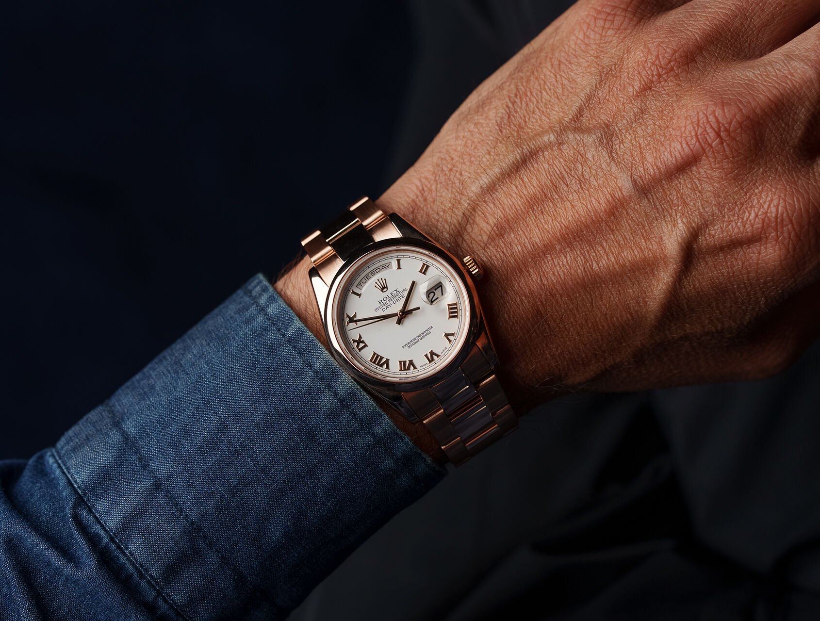 ref 118205 | 118205 - 18ct Rose Gold | Rolex Day-Date