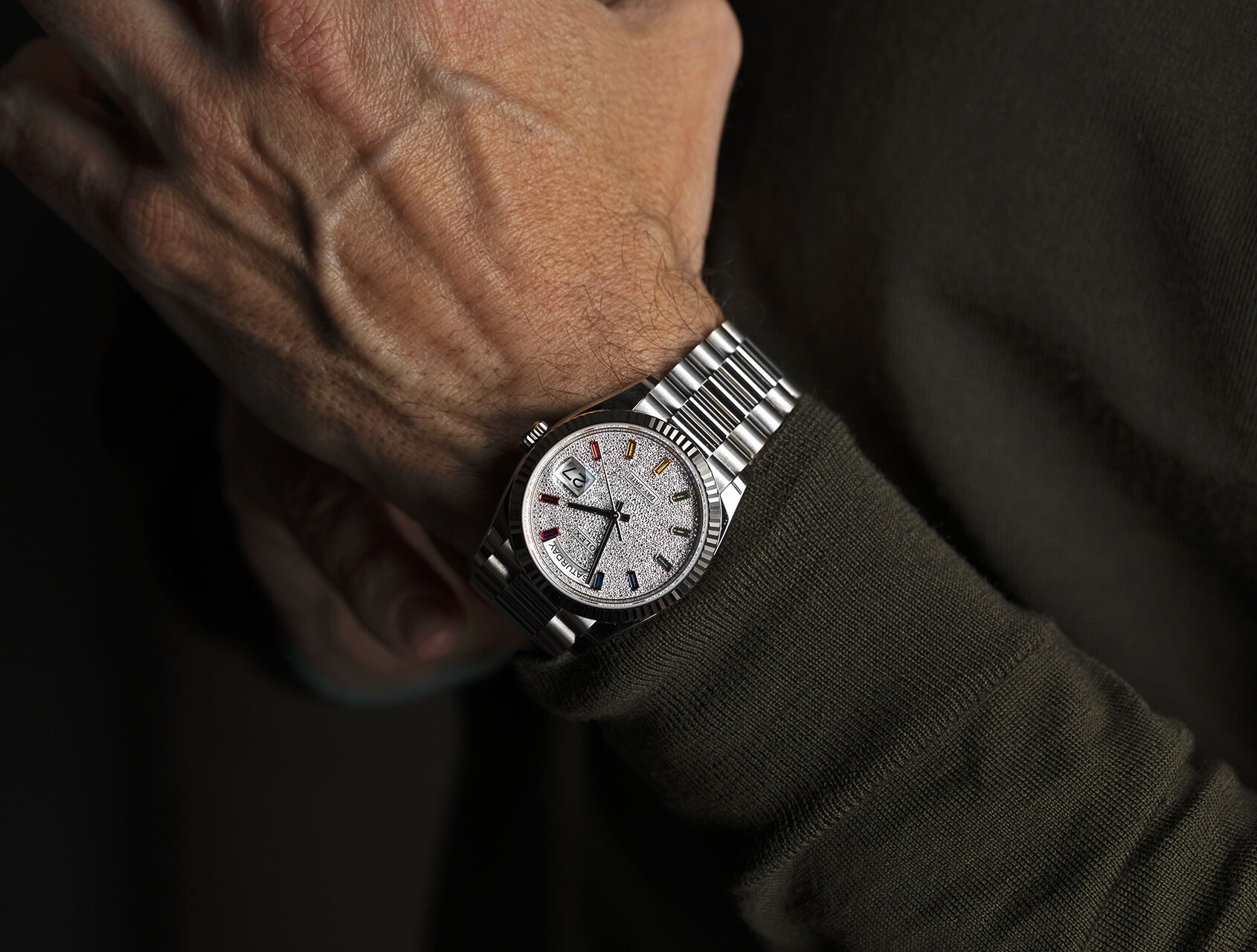 ref 128239 | 128239 - Pavé Rainbow | Rolex Day-Date