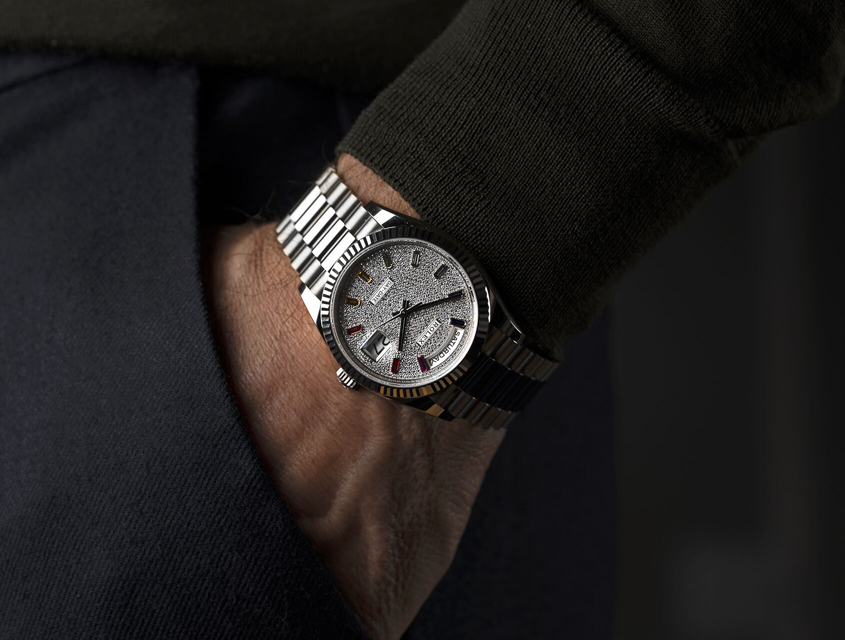 ref 128239 | 128239 - Pavé Rainbow | Rolex Day-Date