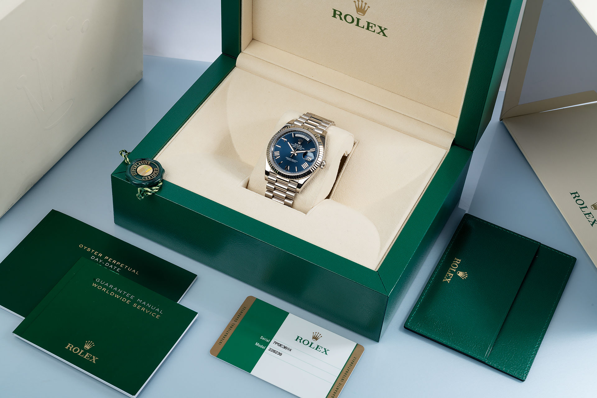 ref 228239 | 5 Year Warranty 'Blue Dial' | Rolex Day-Date