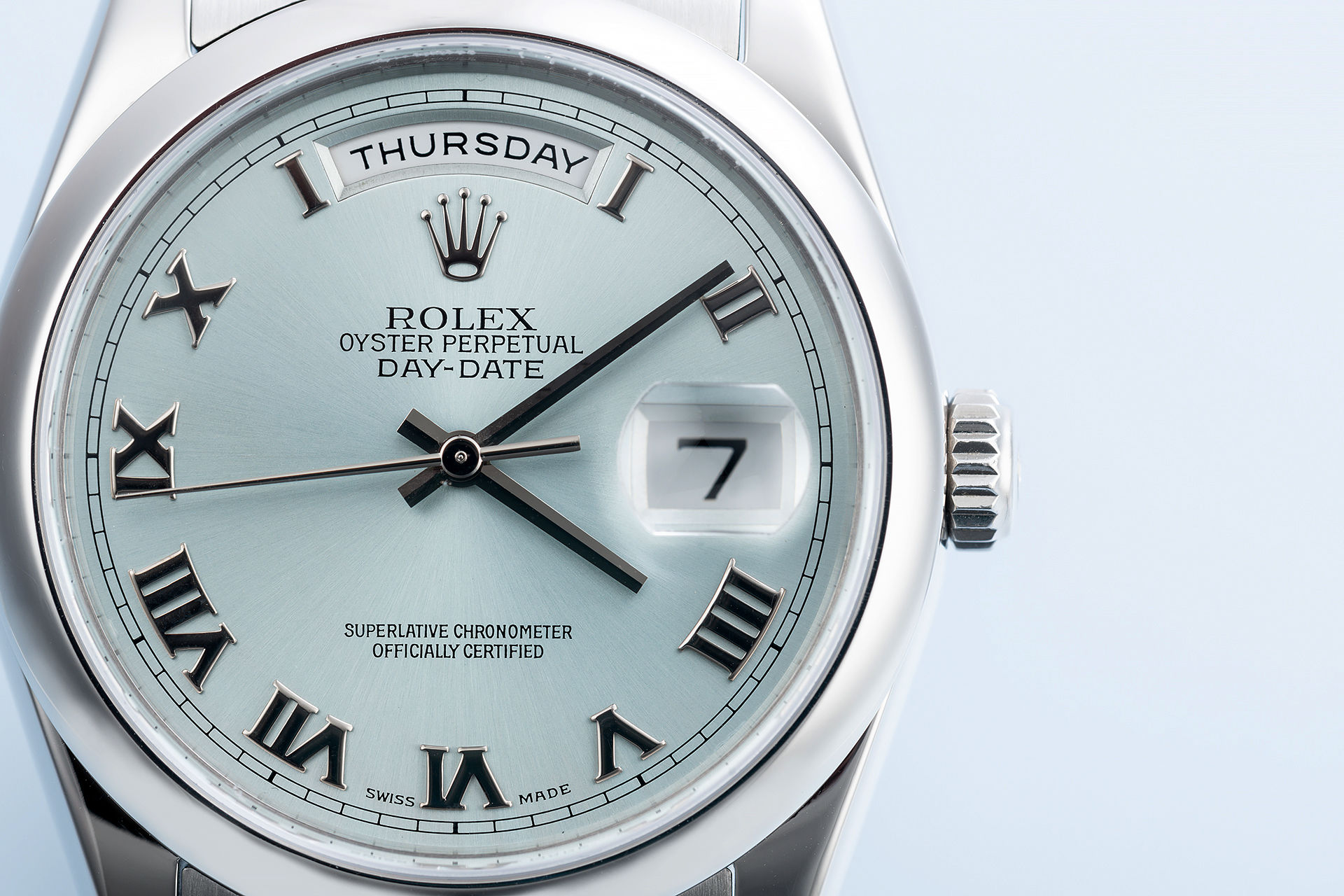 ref 118206 | Box & Certificate 'Ice Blue' | Rolex Day-Date