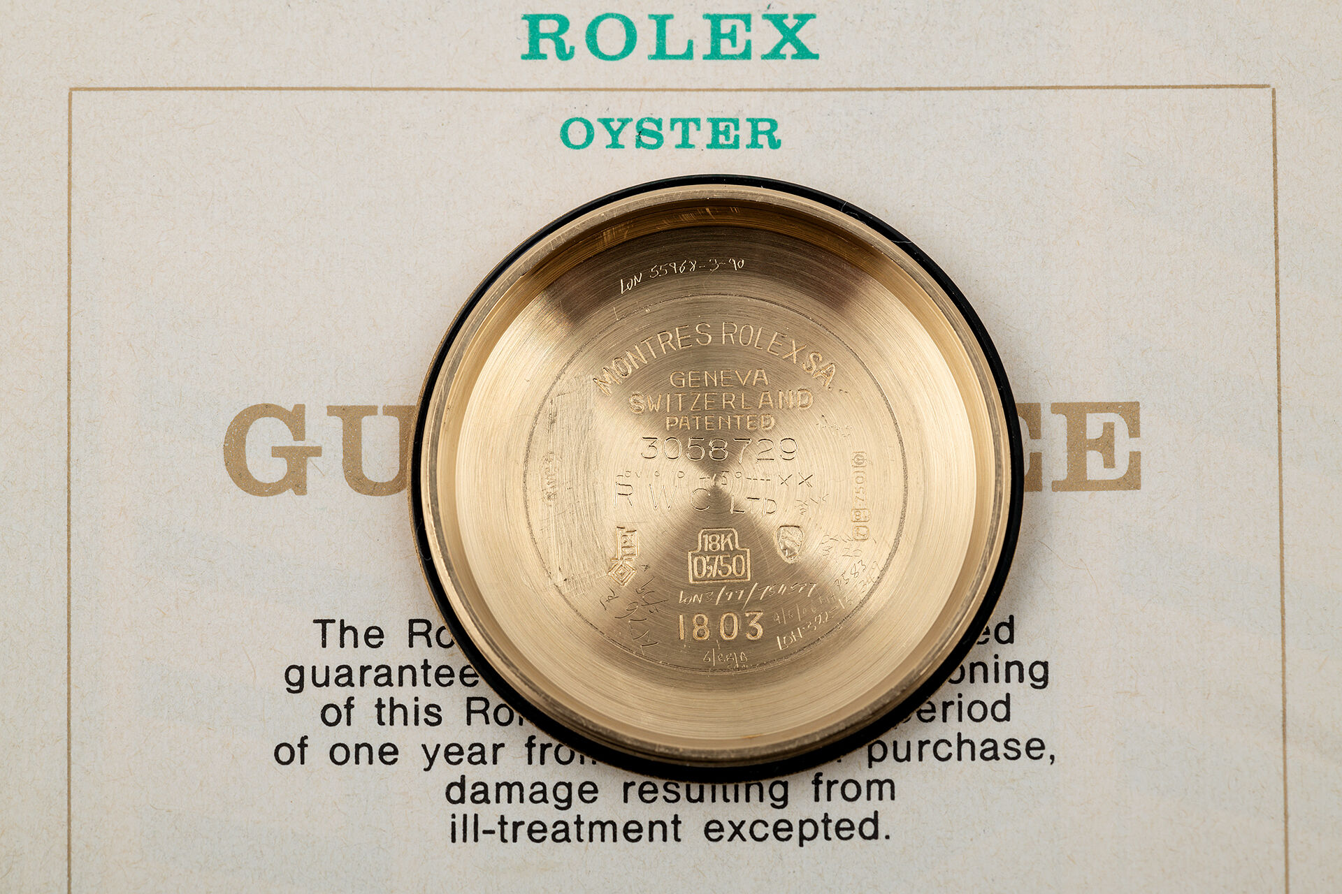 ref 1803 | Original 73' Certificate | Rolex Day-Date