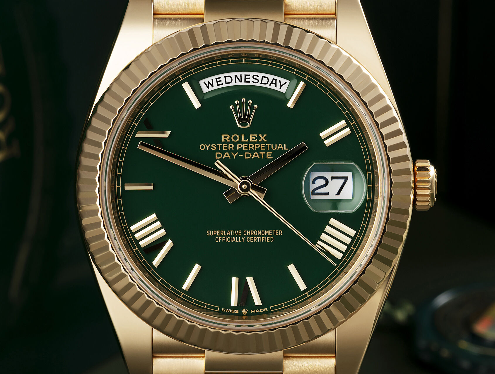 ref 228238 | 228238 - Green Lacquer | Rolex Day-Date