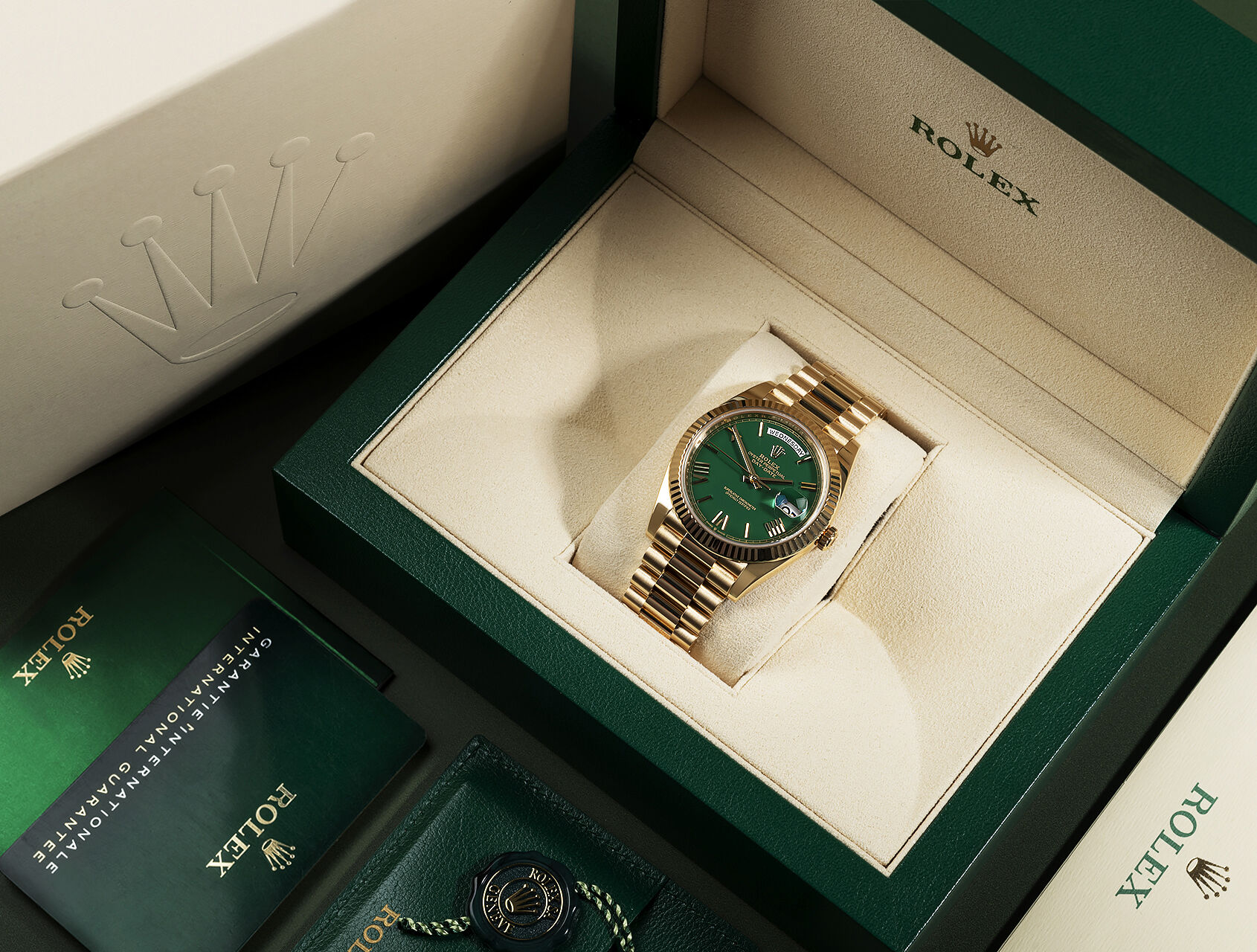 ref 228238 | 228238 - Green Lacquer | Rolex Day-Date