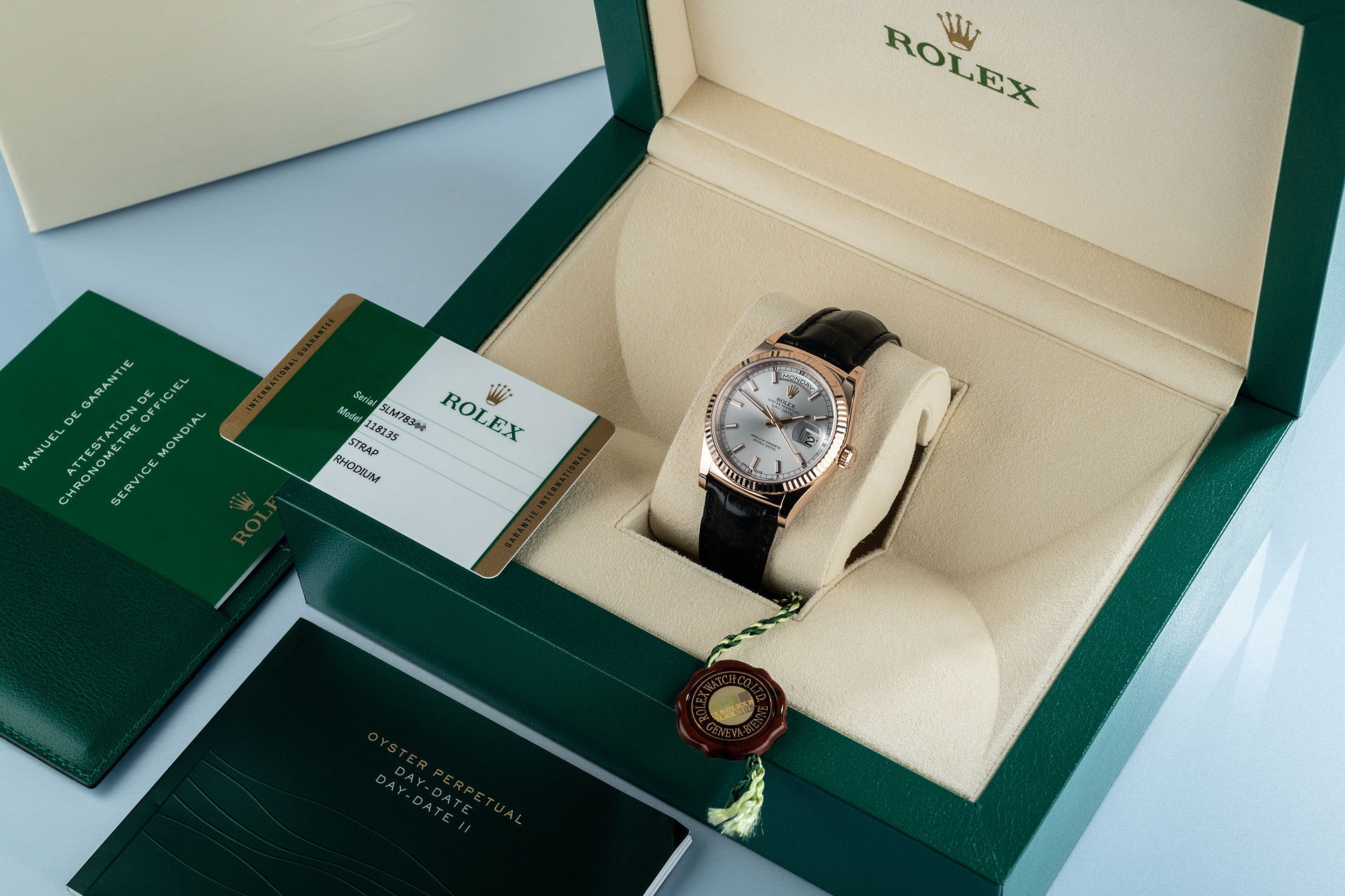 Everose Gold Box & Papers | ref 118135 | Rolex Day-Date