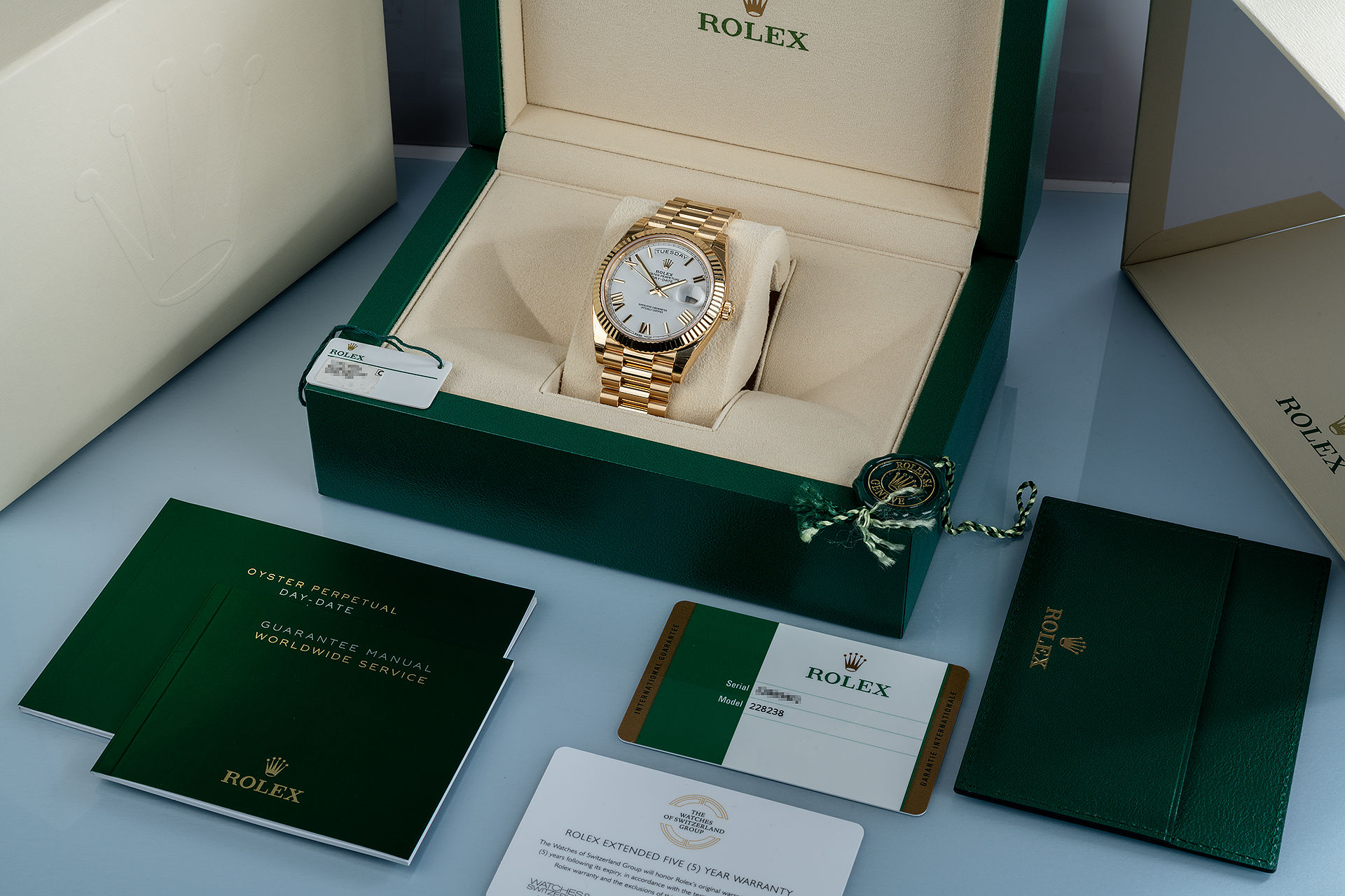 ref 228238 | 'Fully Stickered' Rolex Warranty to 2024 | Rolex Day-Date