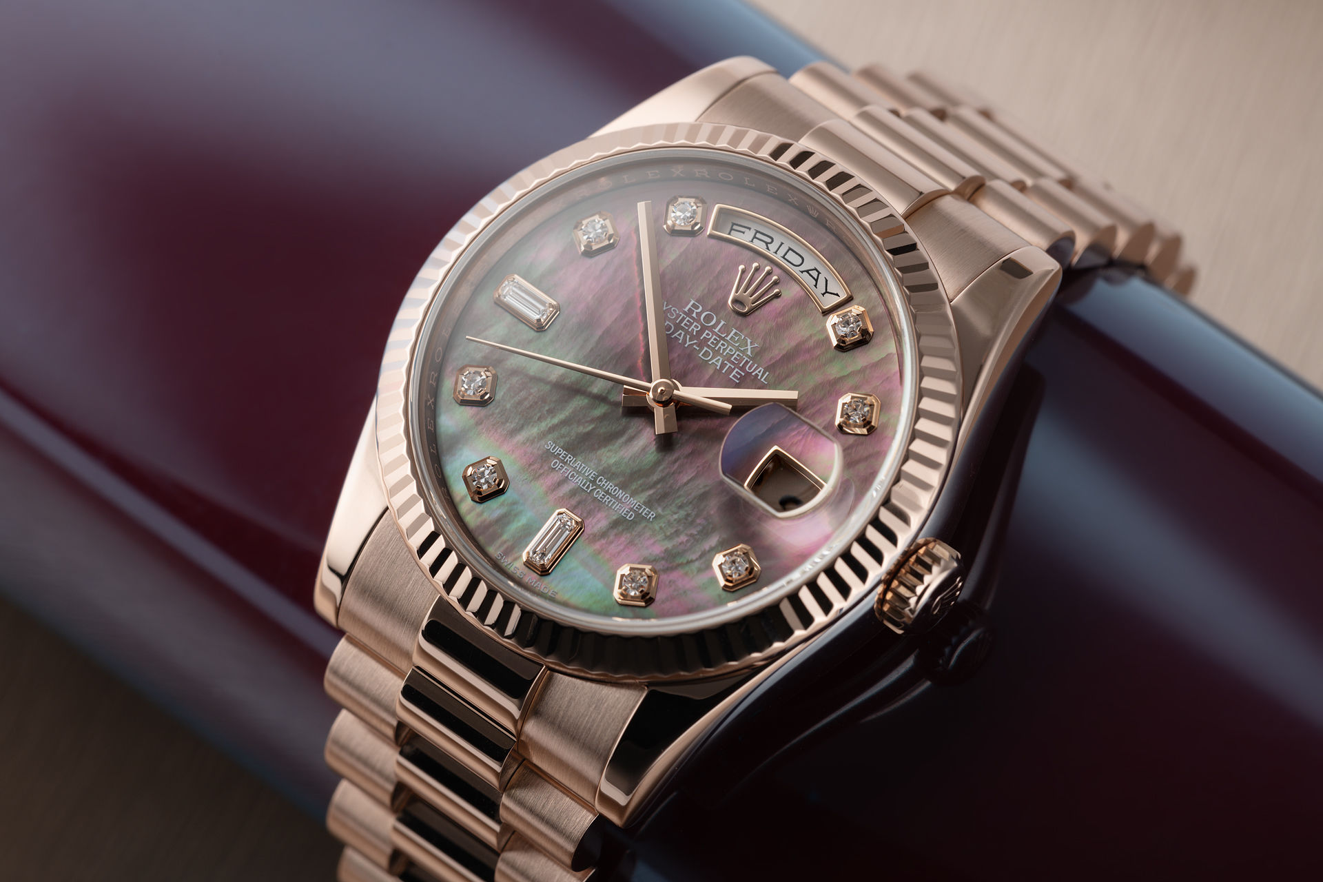 ref 118235 | Mother of Pearl Diamond Dial | Rolex Day-Date