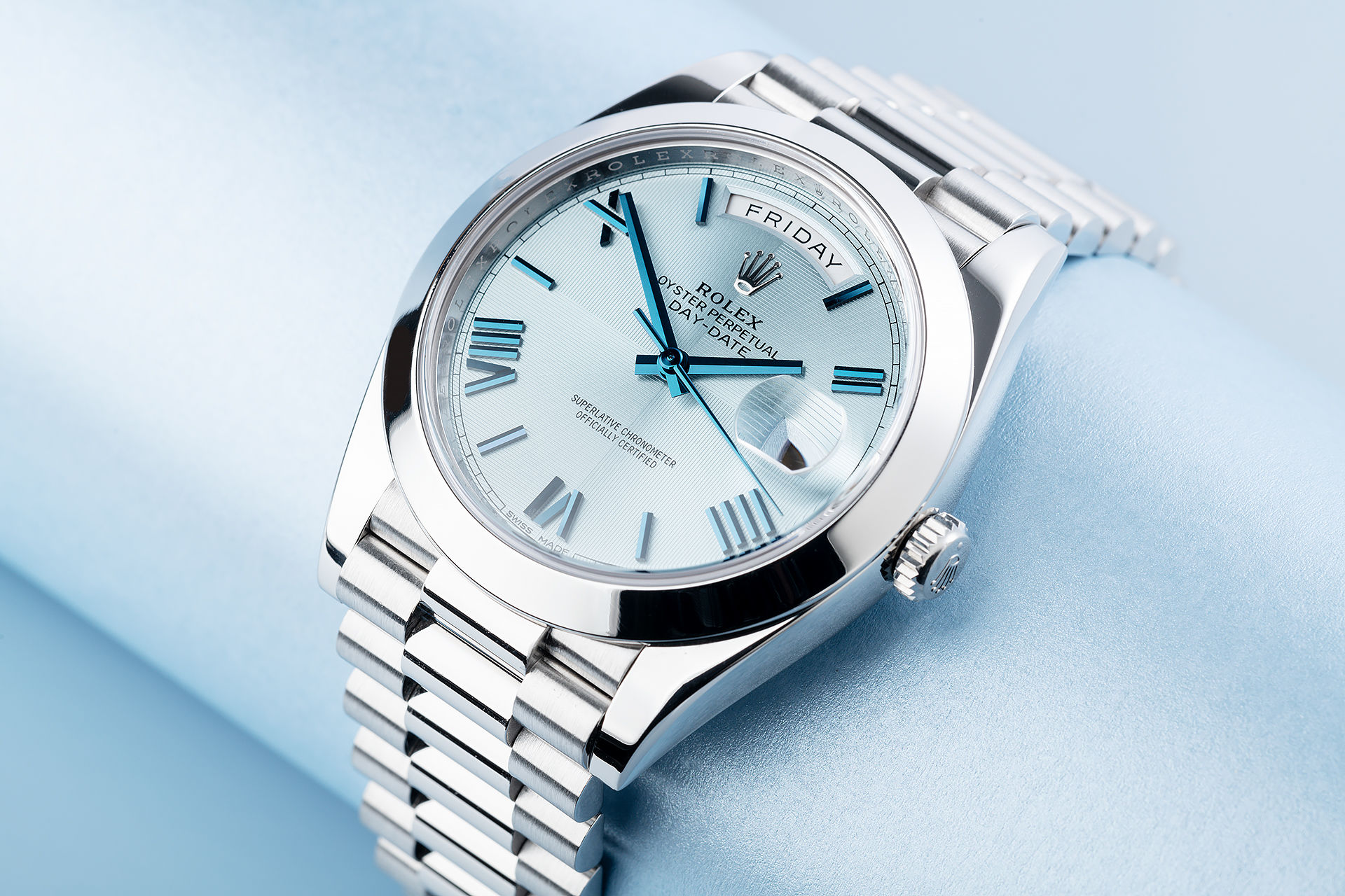 ref 228206 | Ice Blue '5 Year Warranty' | Rolex Day-Date