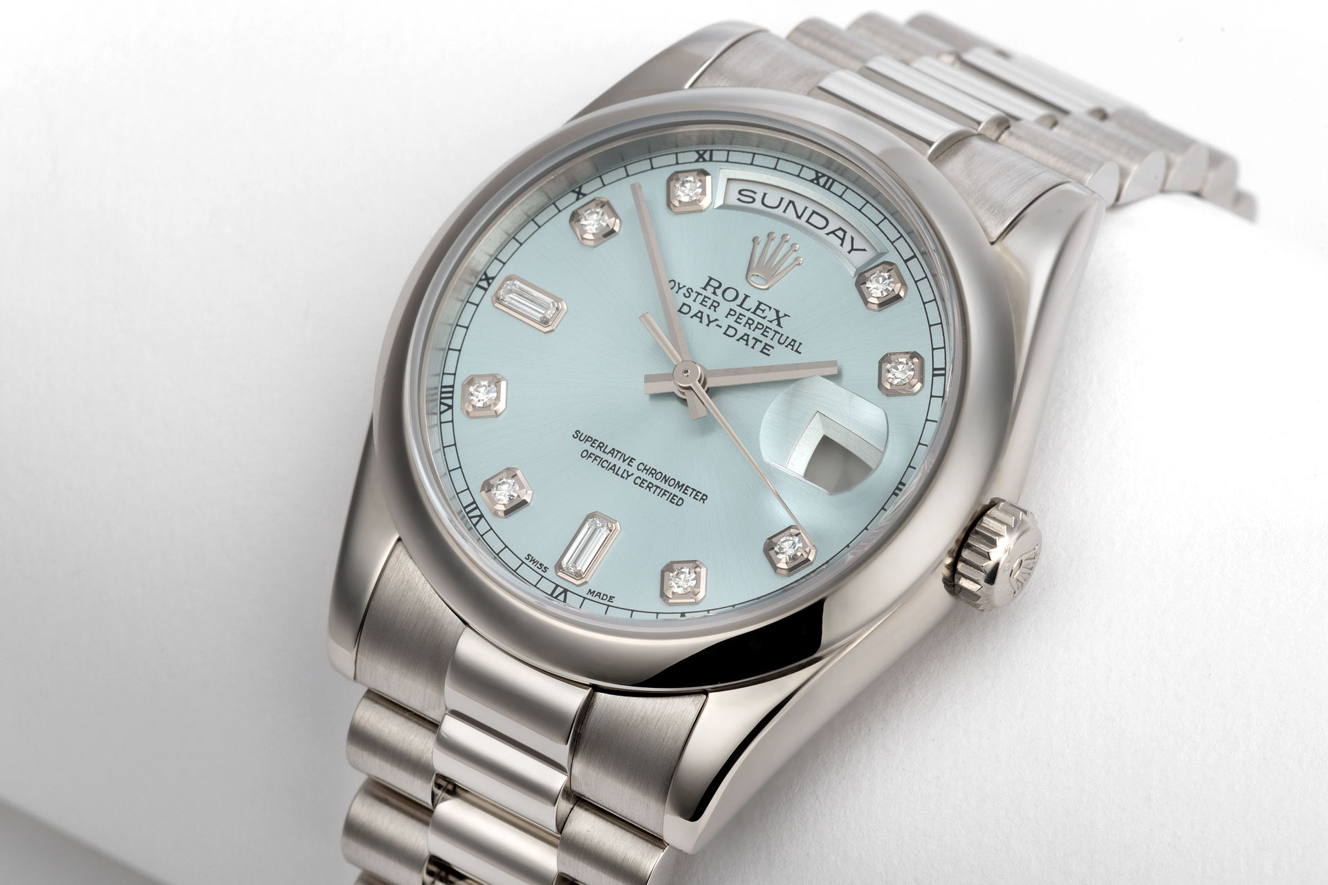 ref 118206 | Ice Blue Diamond Dial | Rolex Day-Date