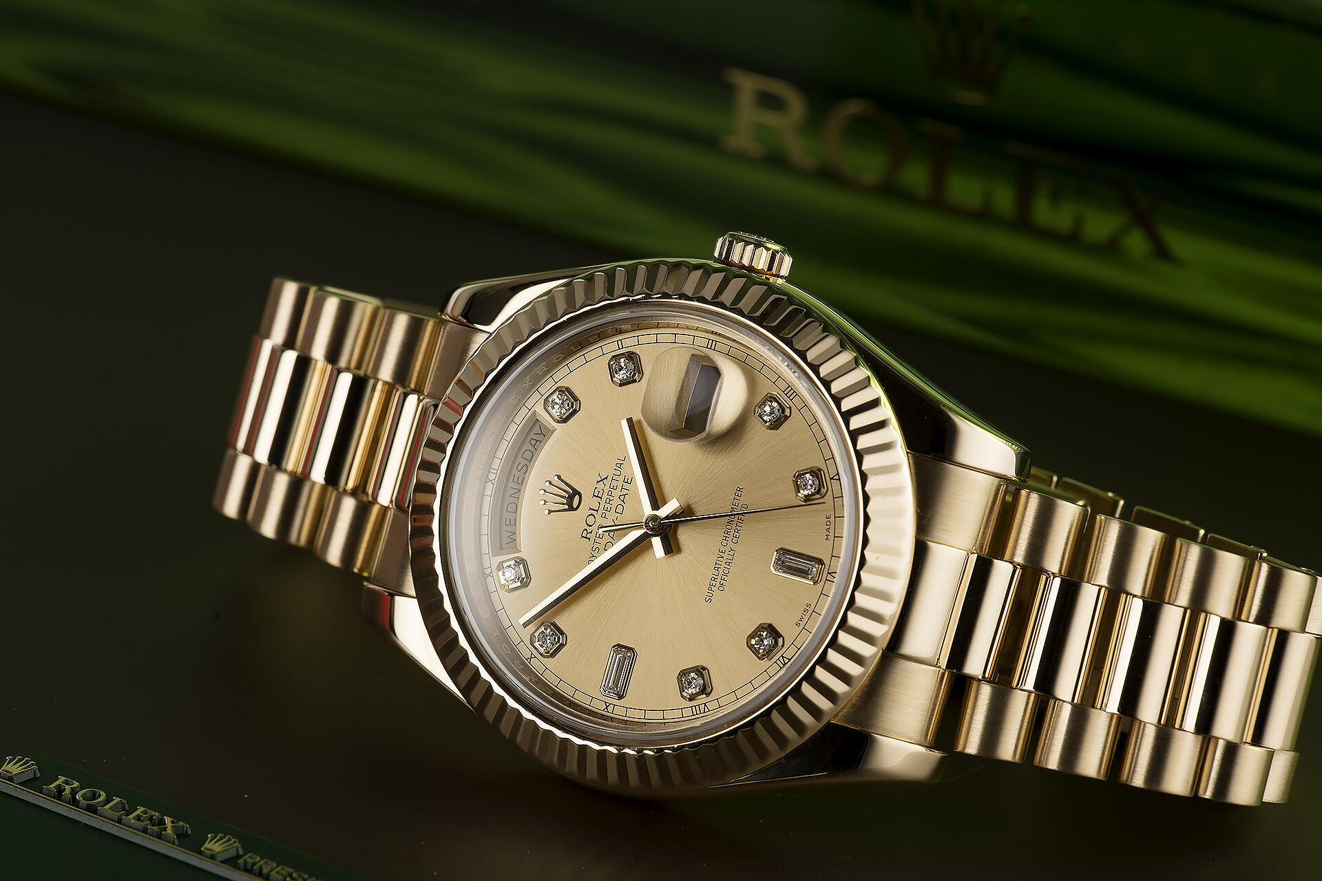 ref 218238 | 'Yellow Gold' Box & Papers | Rolex Day-Date II