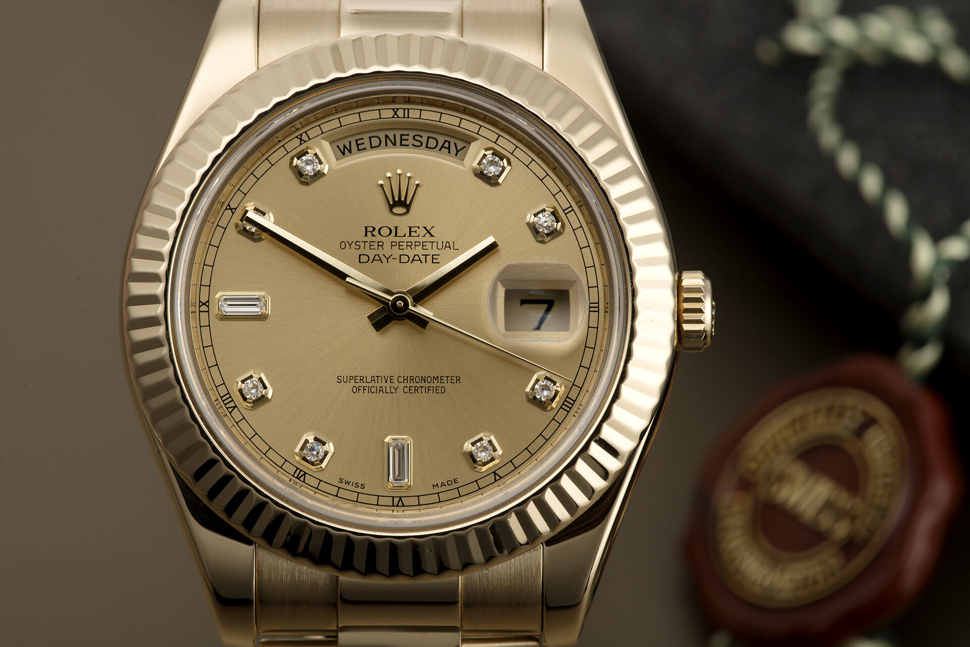 ref 218238 | 'Yellow Gold' Box & Papers | Rolex Day-Date II