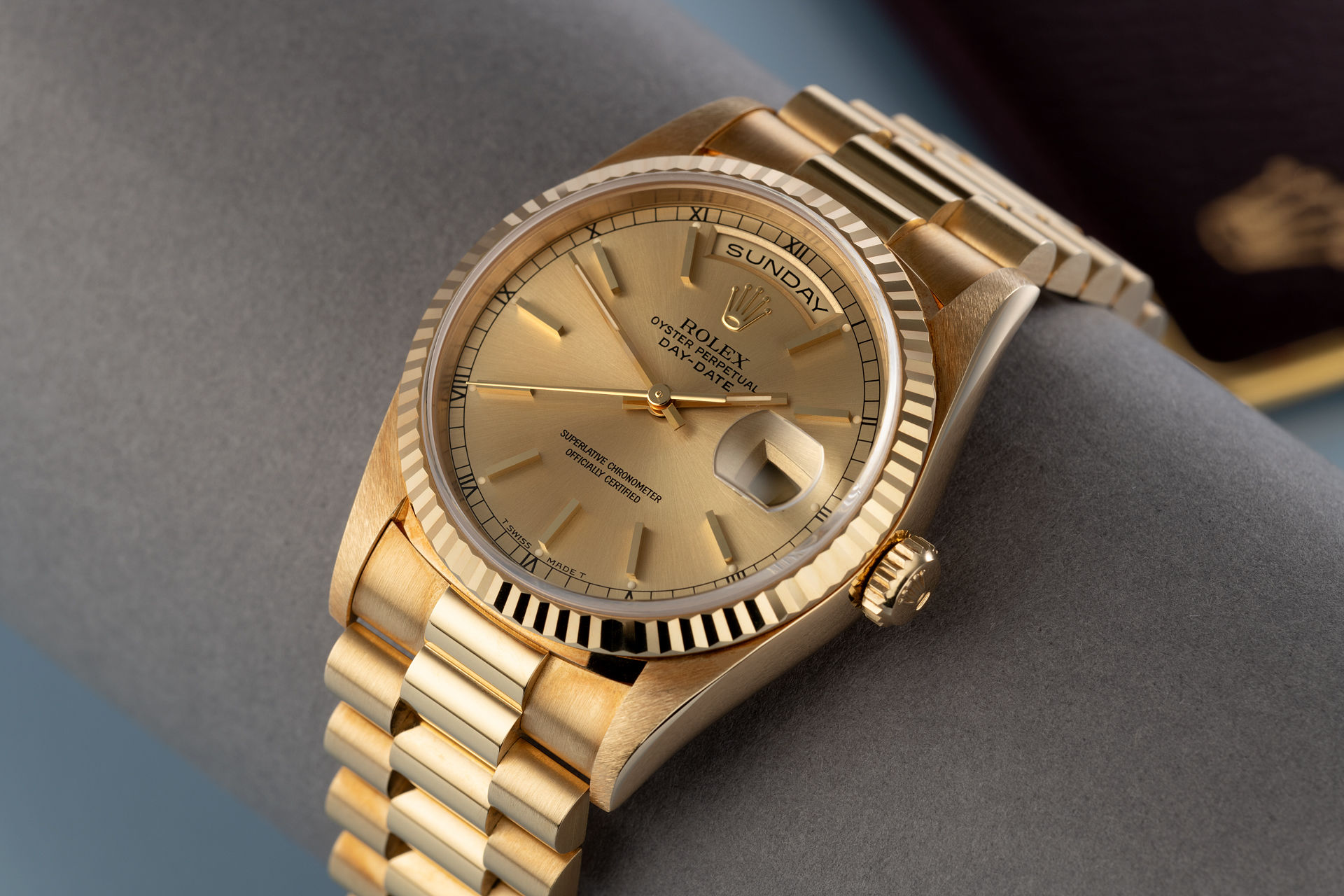 ref 18238 | 'Never Polished' Box & Papers | Rolex Day-Date