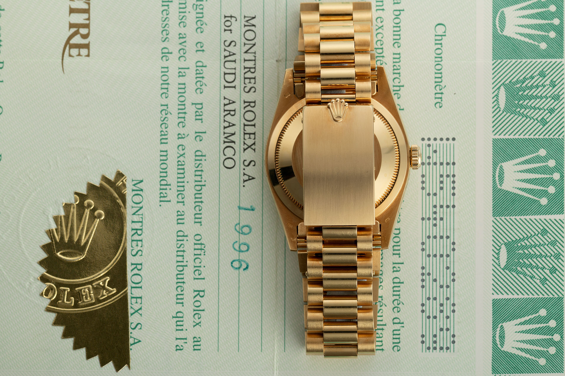 ref 18238 | 'Never Polished' Box & Papers | Rolex Day-Date