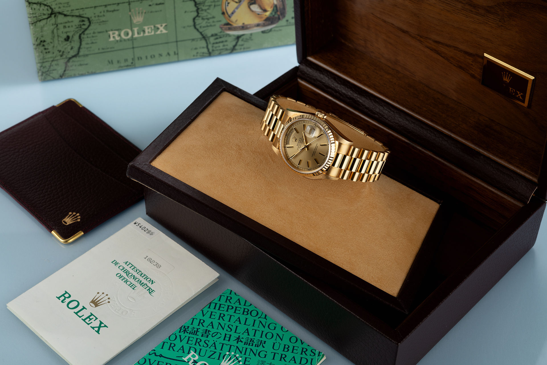 ref 18238 | 'Never Polished' Box & Papers | Rolex Day-Date