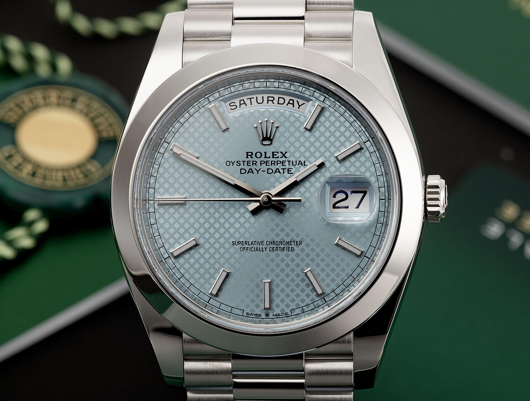 ref 228206 | 'New card' Motif Dial | Rolex Day-Date