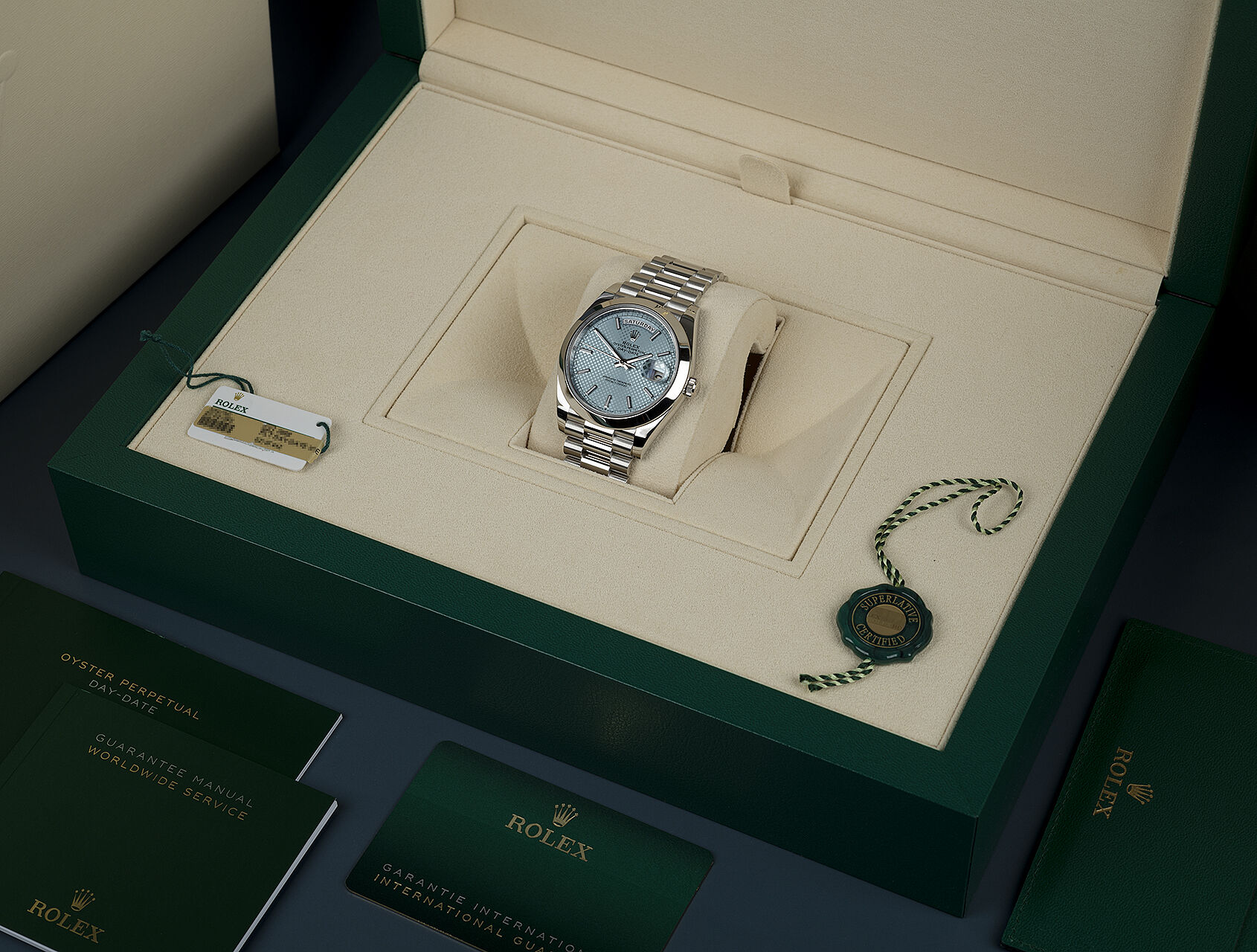 ref 228206 | 'New card' Motif Dial | Rolex Day-Date