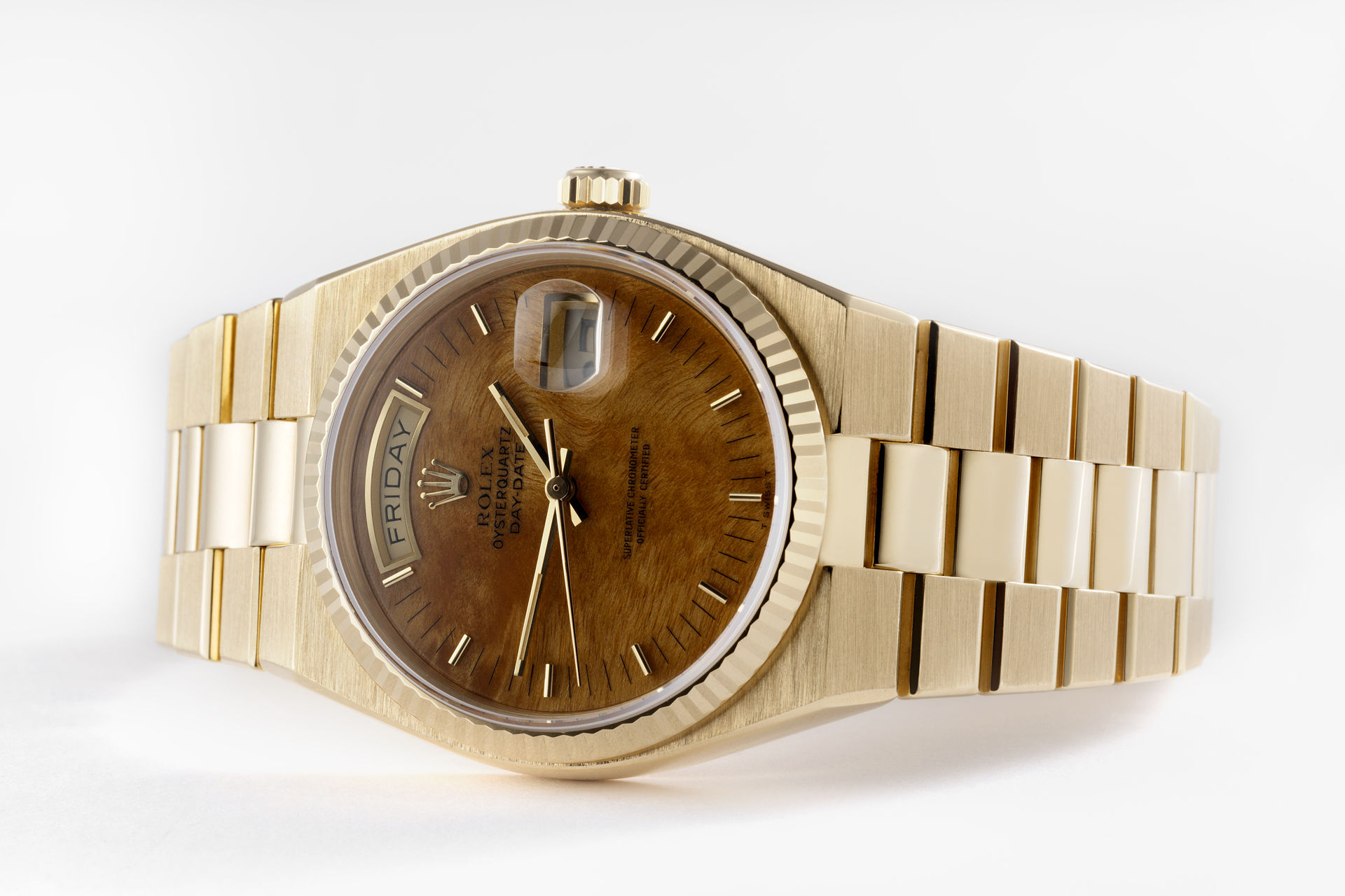 ref 19018 | Oyster Quartz - Rare Wood Dial | Rolex Day-Date