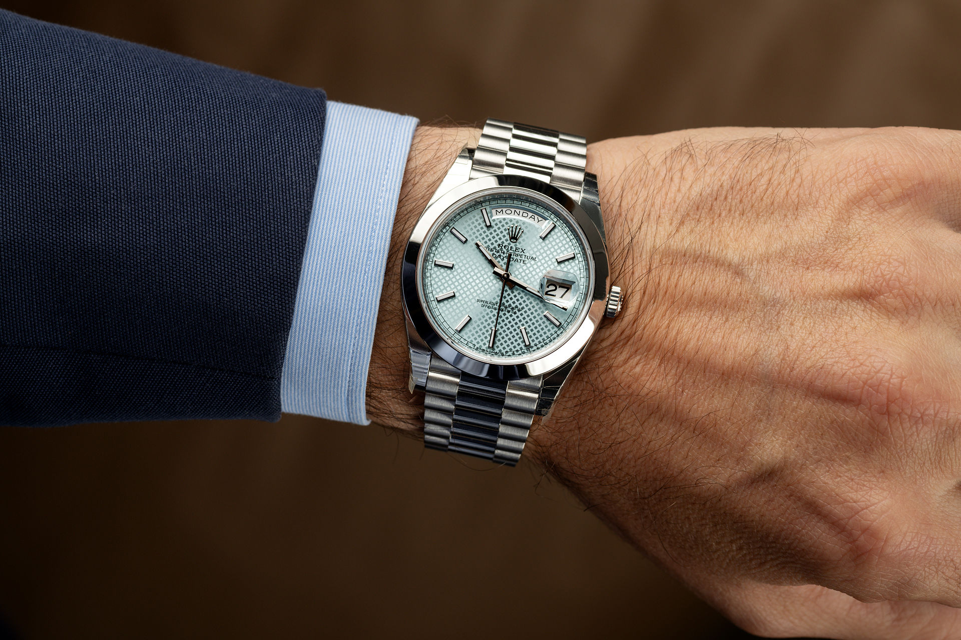 ref 228206 | Platinum 'Ice Blue Dial' | Rolex Day-Date