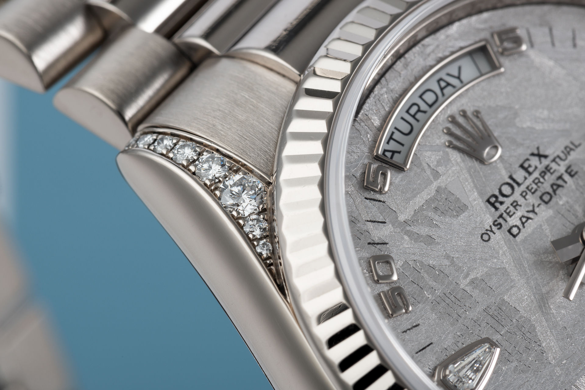 ref 118339 | White Gold - 'Meteorite Diamond Dial' | Rolex Day-Date