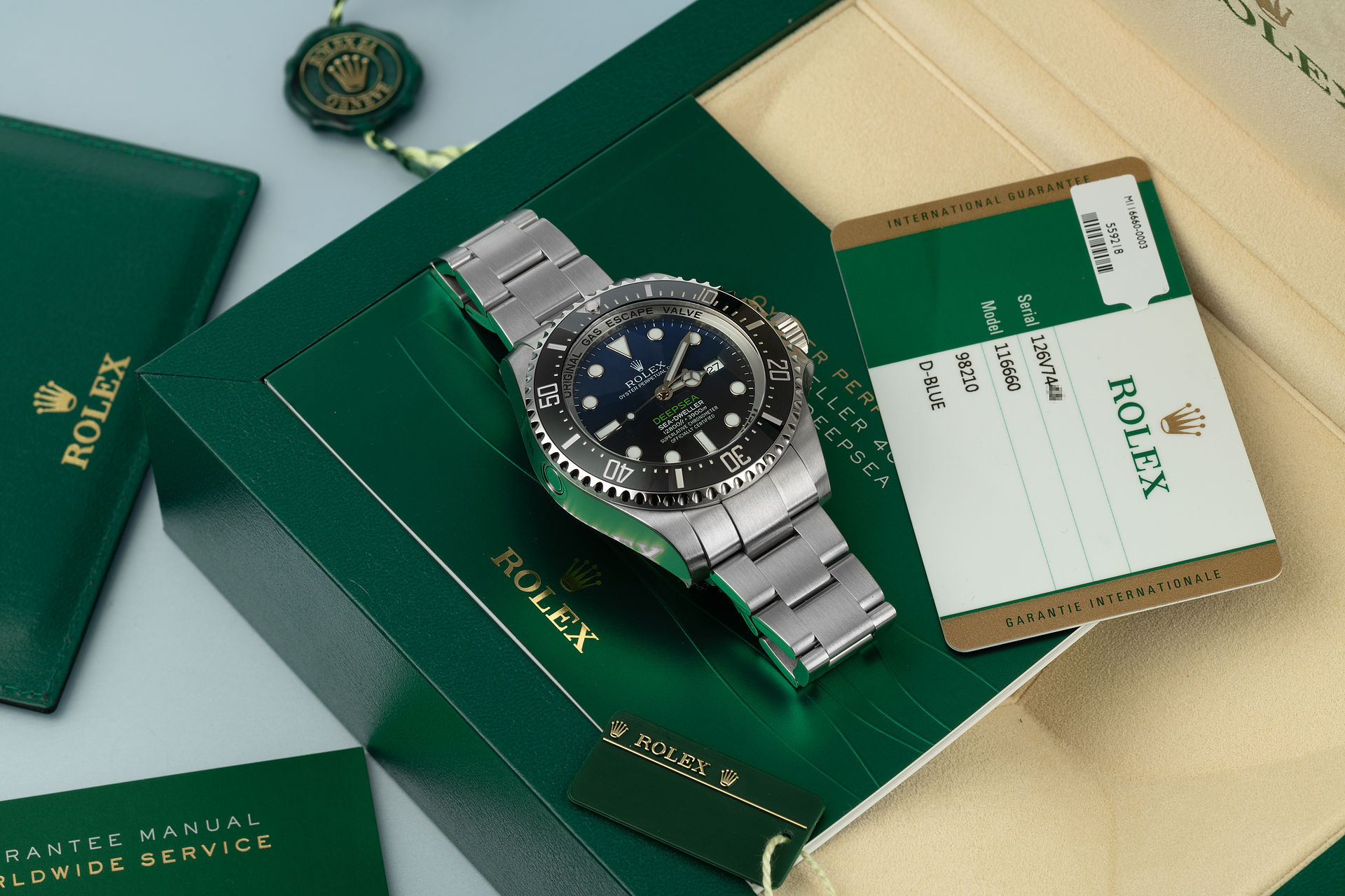 ref 116660 | Rolex Warranty to 2020 | Rolex Deepsea D-Blue