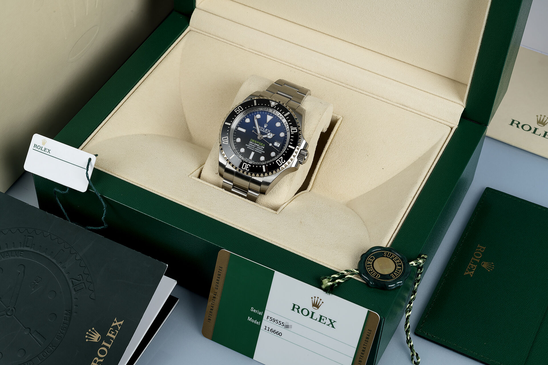 ref 116660 | Unworn With Factory Stickers  | Rolex Deepsea D-Blue