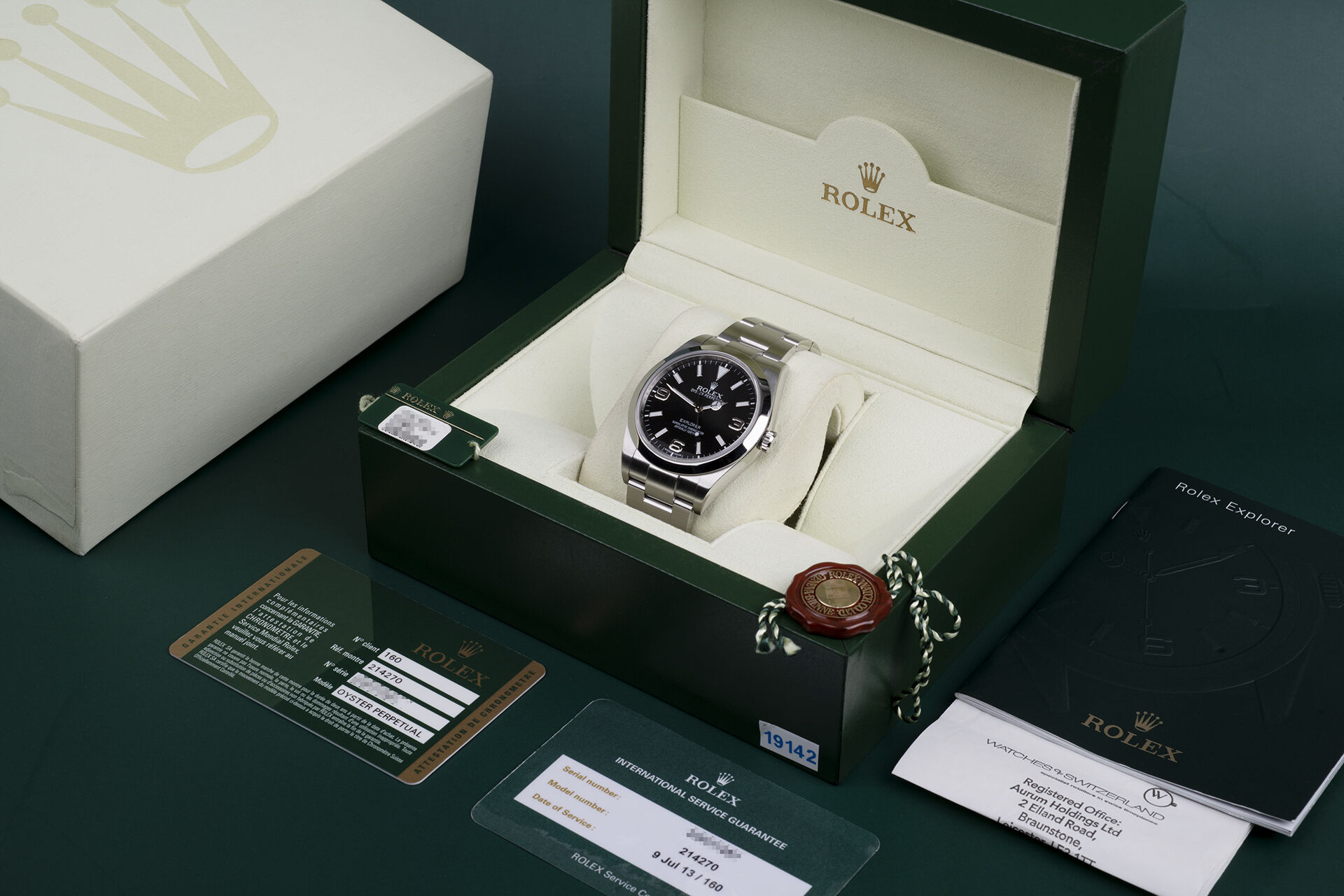 ref 214270 | Box & Certificate | Rolex Explorer