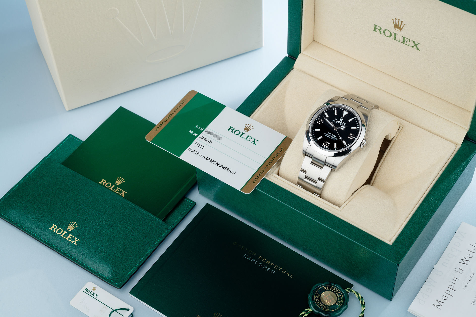 Complete Set "Rolex Warranty to 2021" | ref 214270 | Rolex Explorer