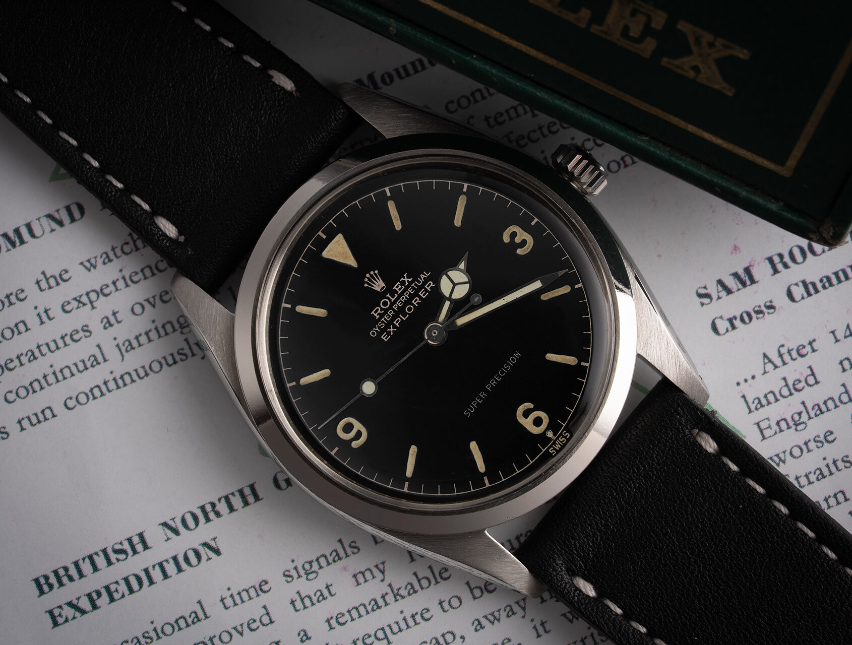 ref 5504 | Gilt Dial 'Exclamation Point' | Rolex Explorer