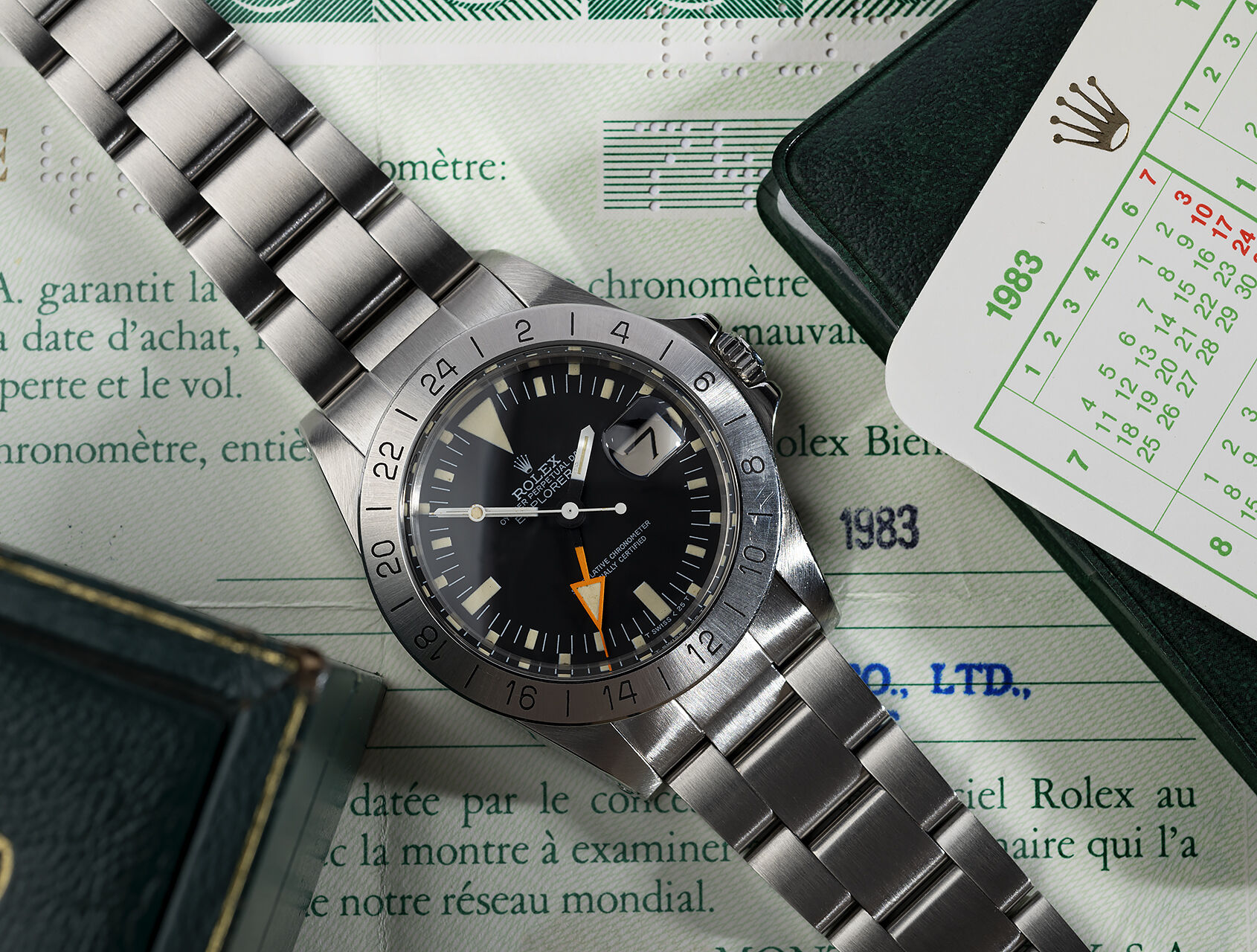 ref 1655 | 1655 - Box & Certificate | Rolex Explorer II