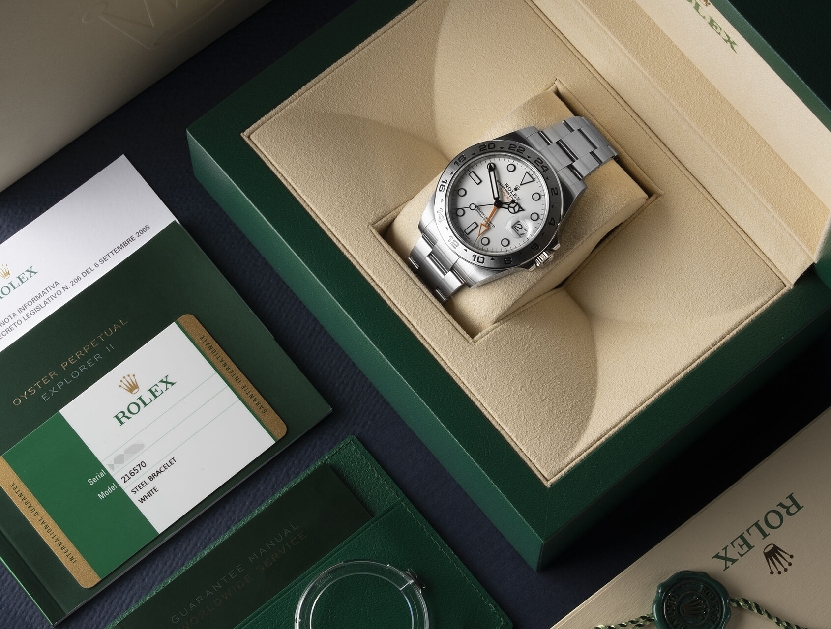 ref 216570 | Complete Set '5 Year Warranty' | Rolex Explorer II