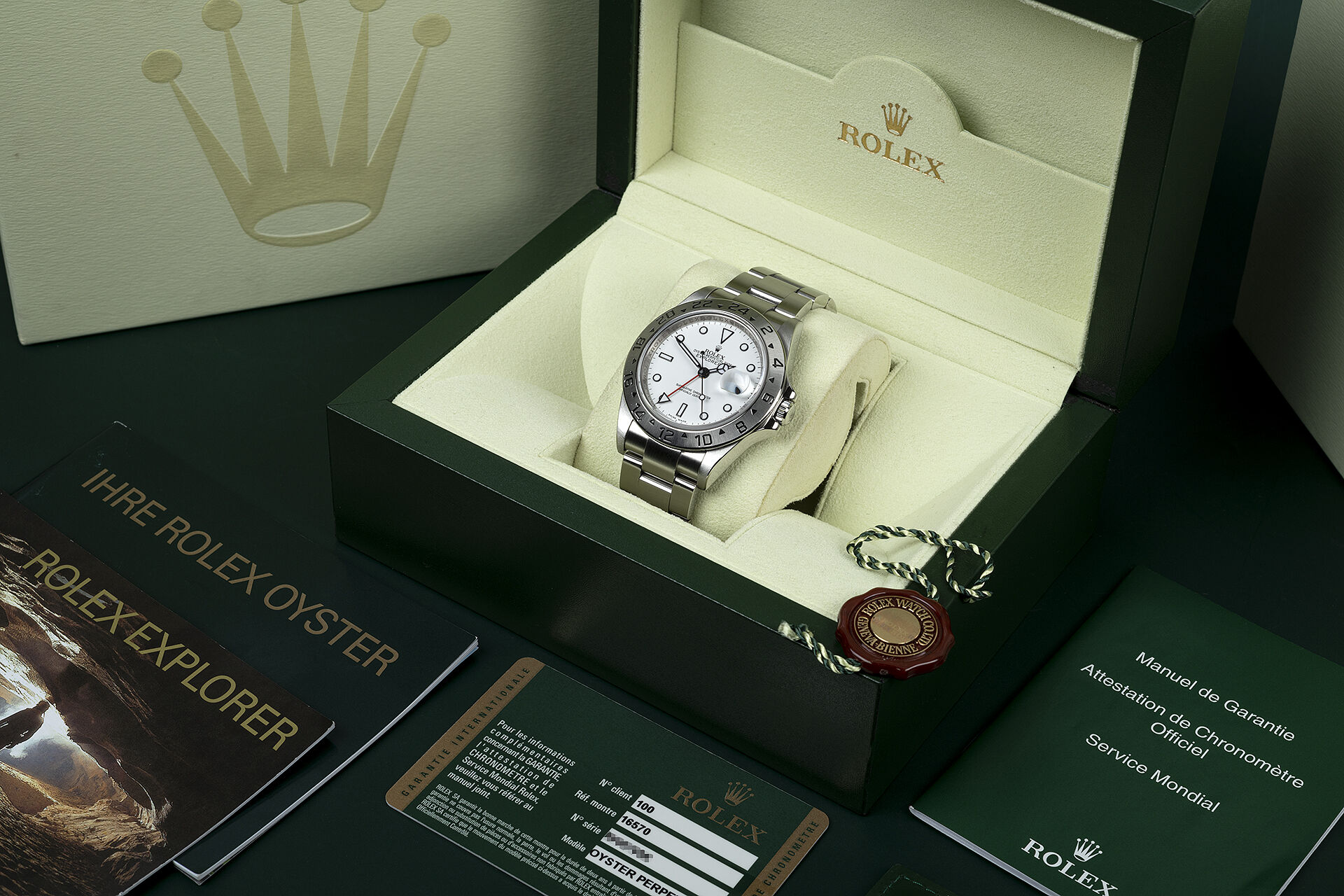 ref 16570 | 'Rolex Warranty Card' | Rolex Explorer II