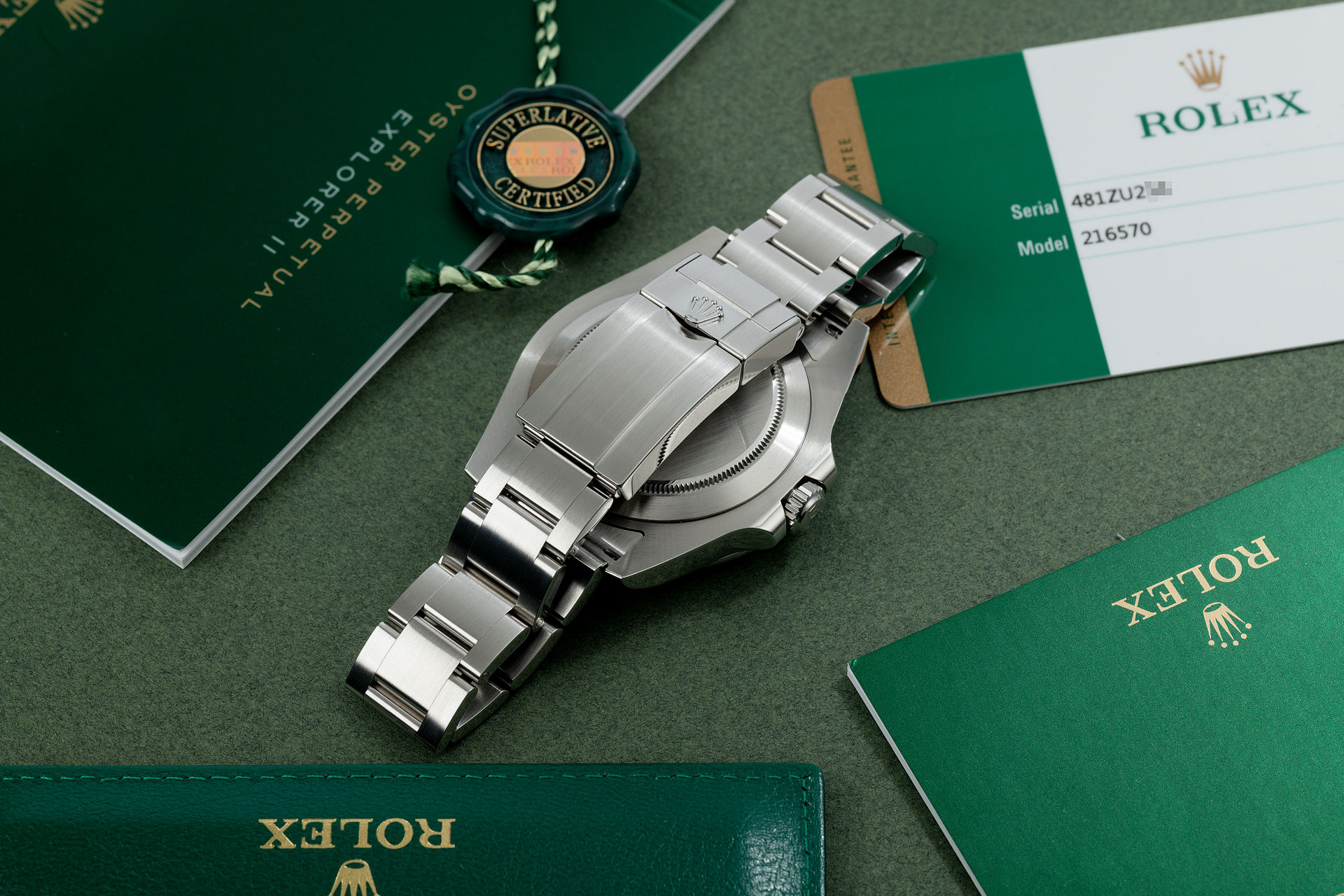 ref 216570 | 'Freccione' Full Set | Rolex Explorer II