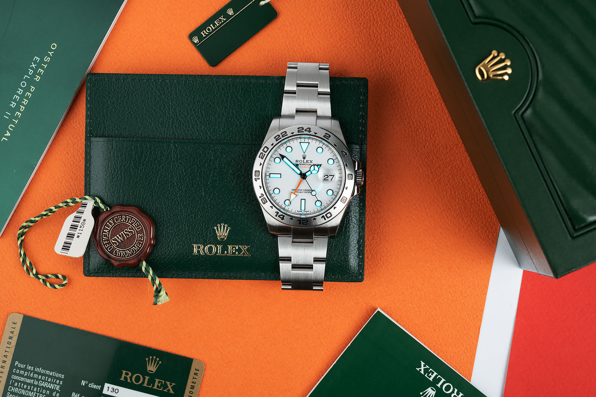 ref 216570 | Polar Dial 'Full Set' | Rolex Explorer II