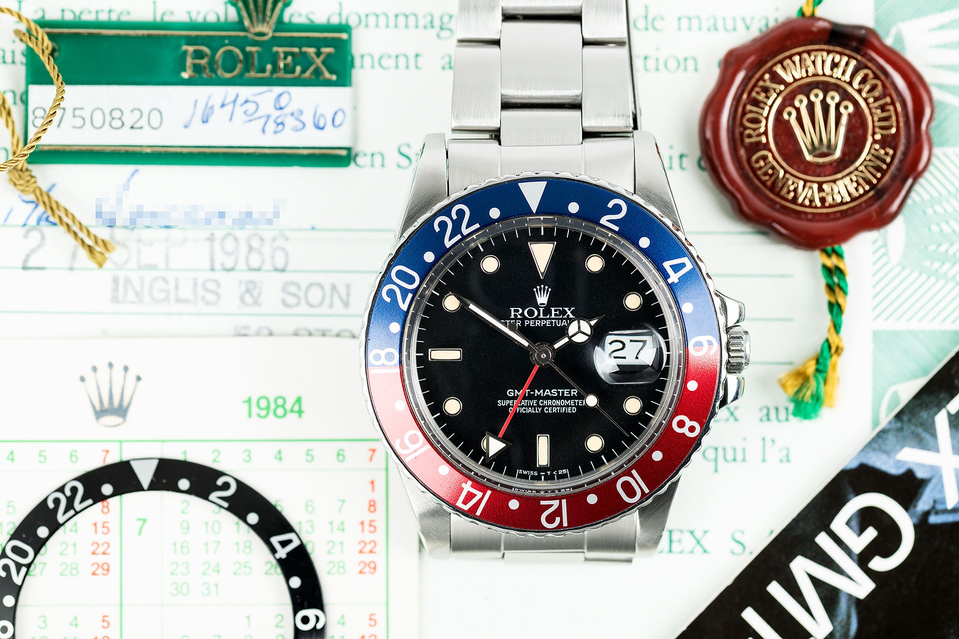 ref 16750 | Pepsi - Box & Certificate | Rolex GMT-Master