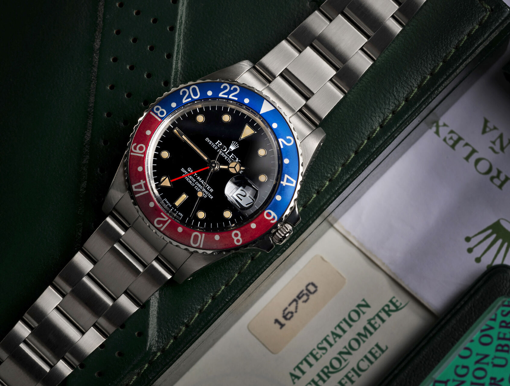 ref 16750 | Full Set - 'Transitional Pepsi' | Rolex GMT-Master