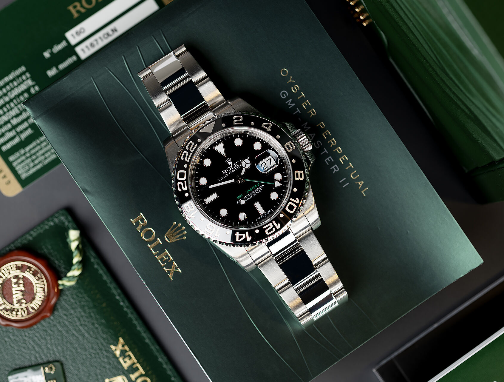 ref 116710LN | 116710LN - Box & Certificate | Rolex GMT-Master II