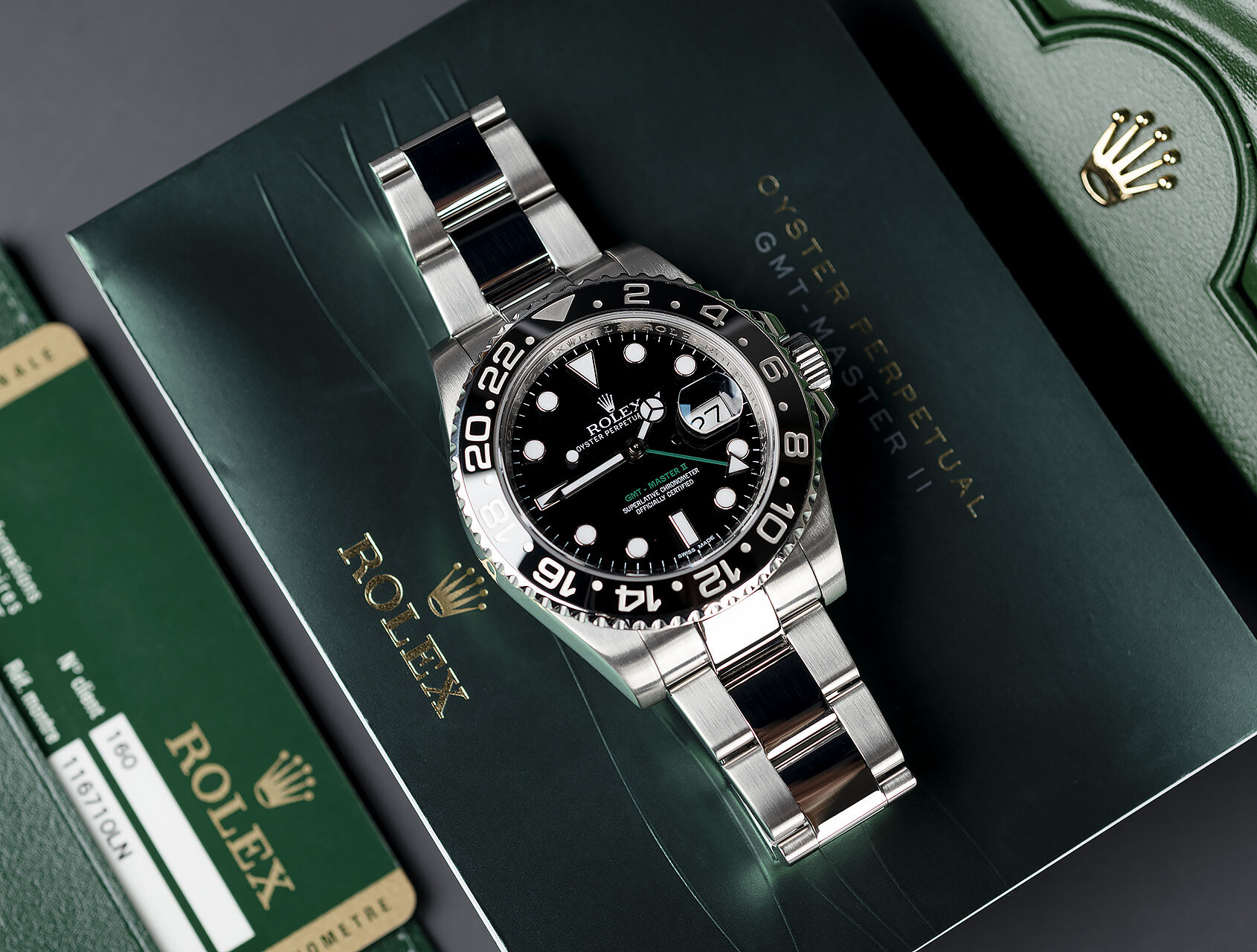 ref 116710LN | 116710LN - Box & Certificate | Rolex GMT-Master II